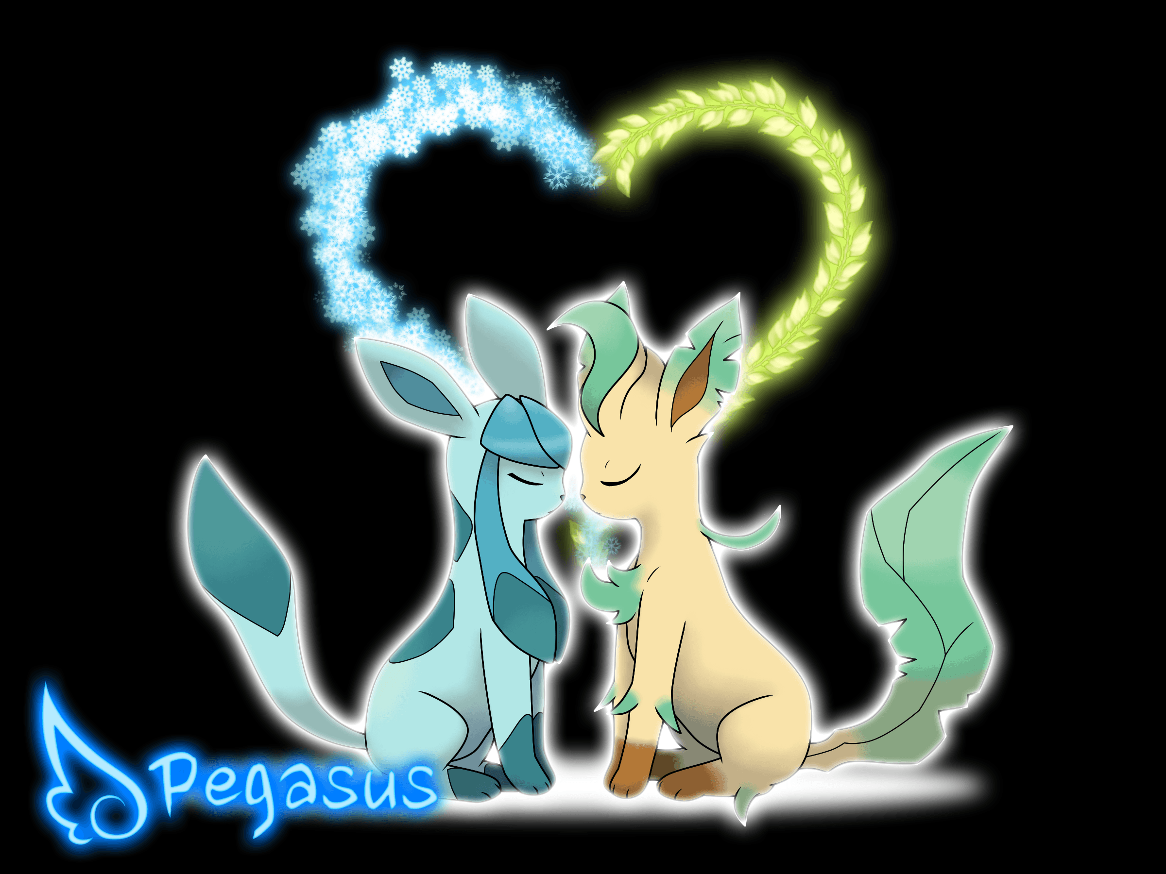 Vaporeon fractal blu sfondo nero, 1920x1080 Full HD 1080p, Desktop