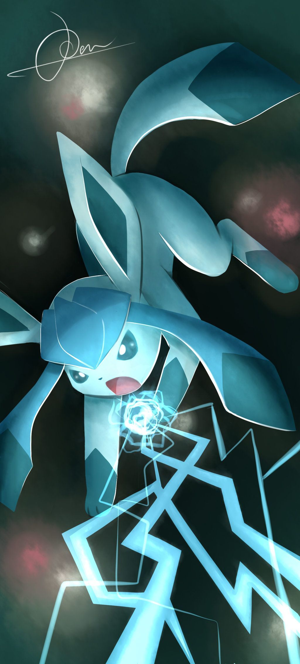 Glaceon Pokémon ghiaccio, 1024x2265 Full HD Verticale, iPhone