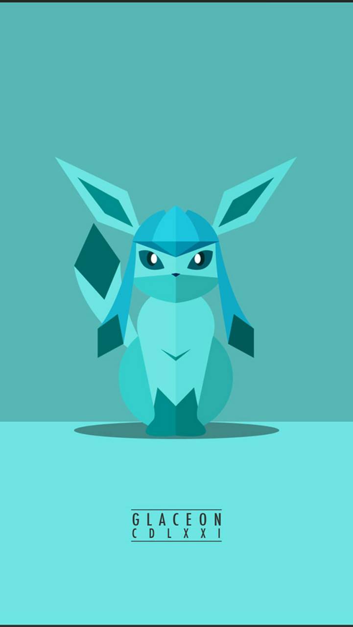 Glaceon Pokémon minimalista blu, 1600x1200 900p, PC