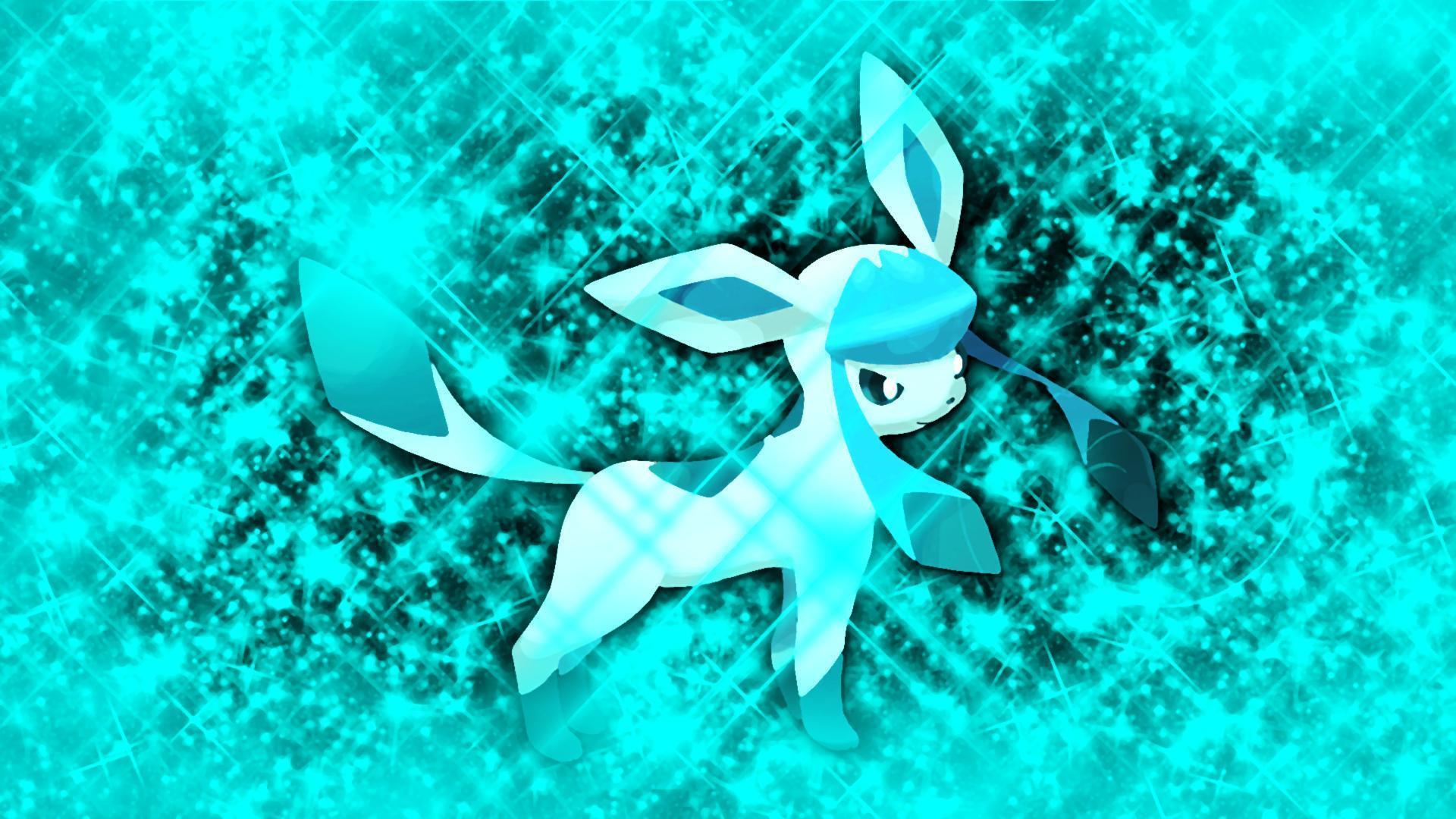 Glaceon Pokemon sfondo azzurro, Nintendo, 1920x1080 Full HD 1080p, Desktop