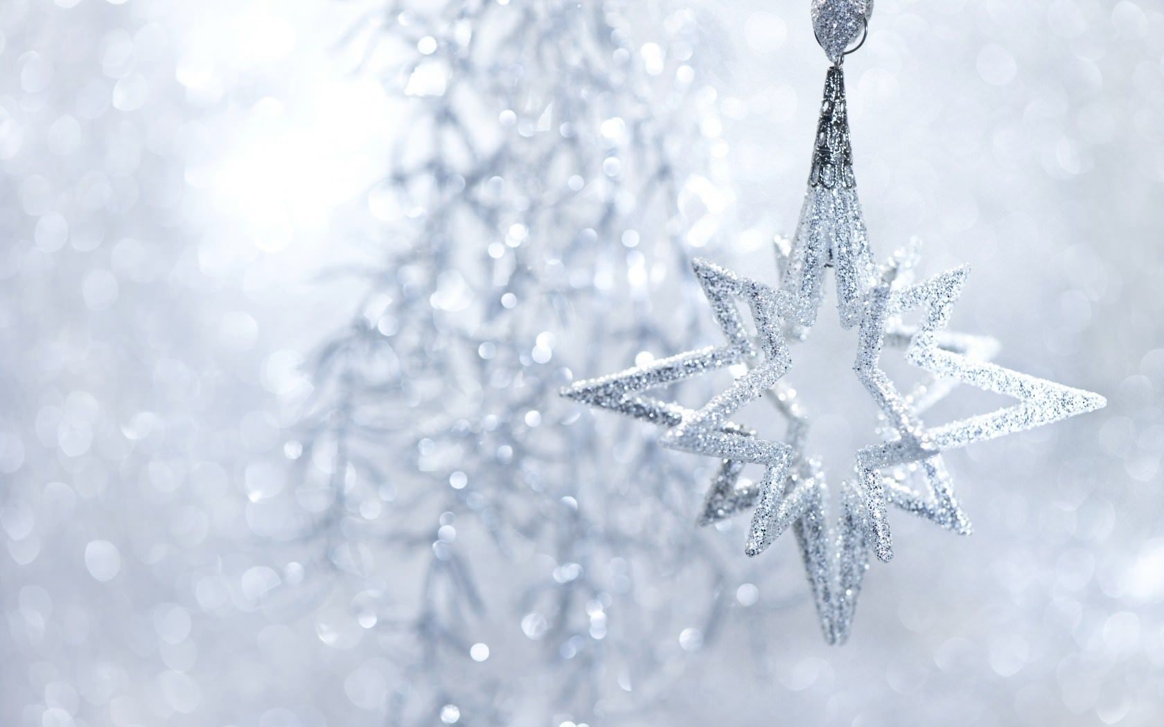 Stella glitter argento natalizia, 1680x1050 HD Ready, Desktop