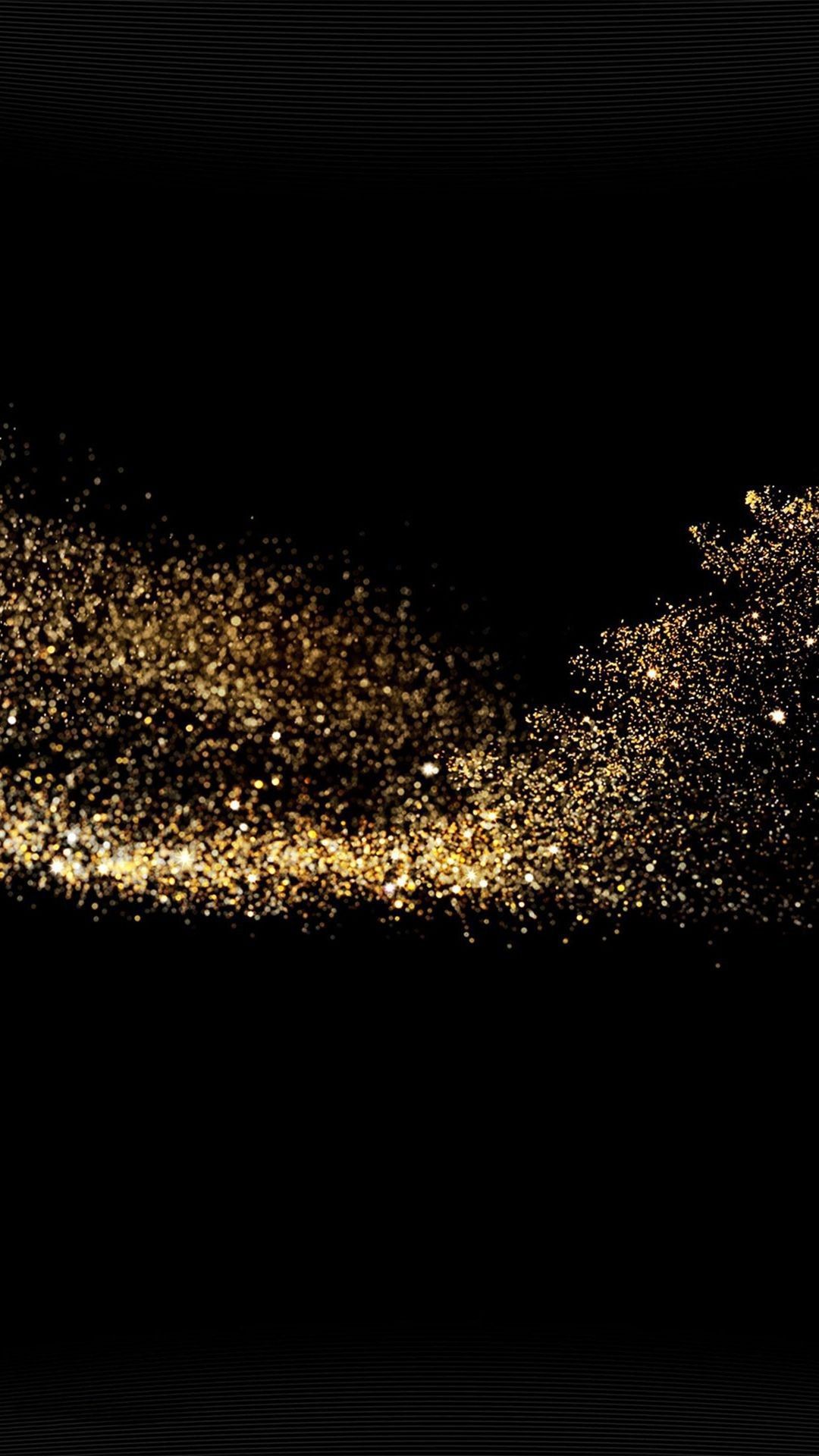 Glitter oro su nero, 1080x1920 Verticale, iPhone Pro Max