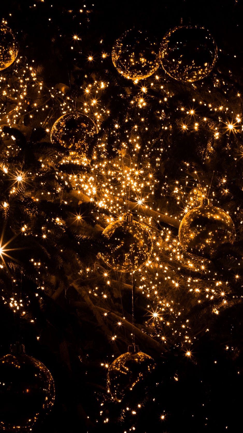 Glitter dorato natalizio scuro, 938x1668 Verticale, iPhone Pro