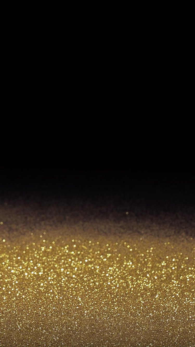 Glitter oro su nero, 750x1334 Full HD Verticale, iPhone Pro