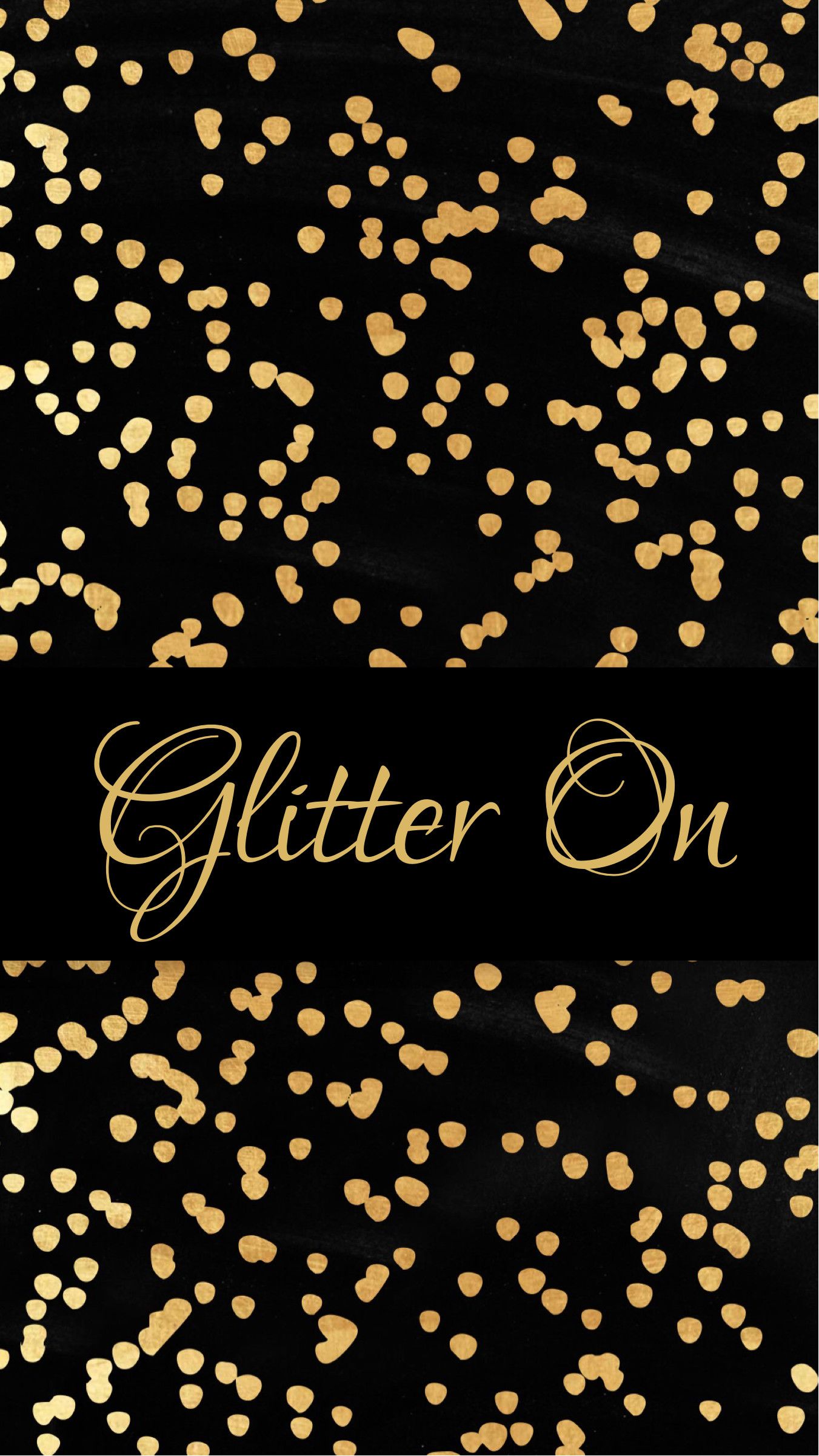 Glitter oro su nero, 1351x2401 Verticale, iPhone Pro Max