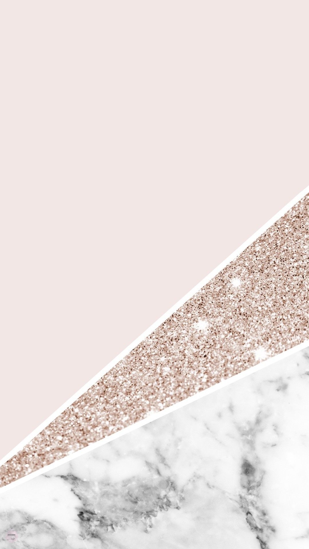 Glitter oro rosa e marmo, 1080x1920 Verticale, iPhone Air