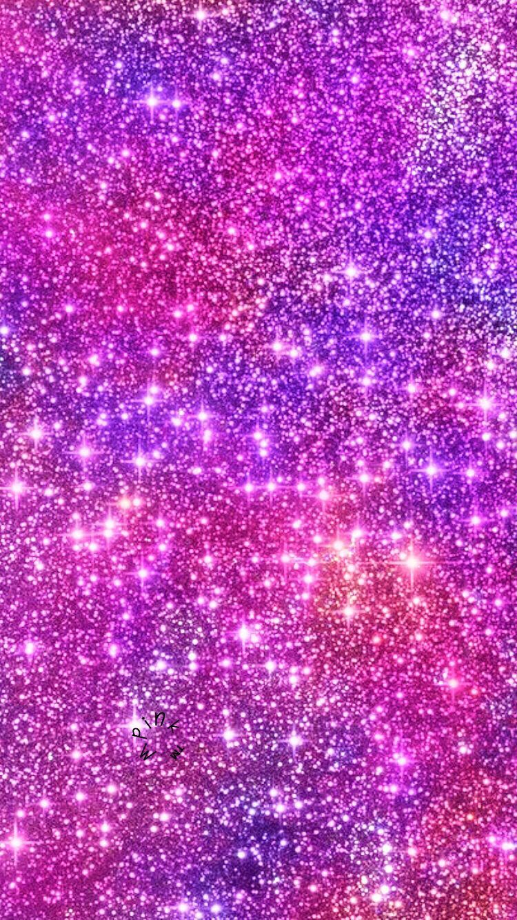 Glitter rosa e viola stelle, 750x1334 Verticale, Mobile