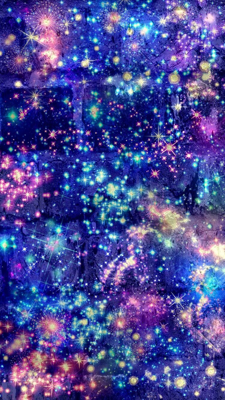 Nebulosa glitter viola e blu, 750x1334 Full HD Verticale, Smartphone