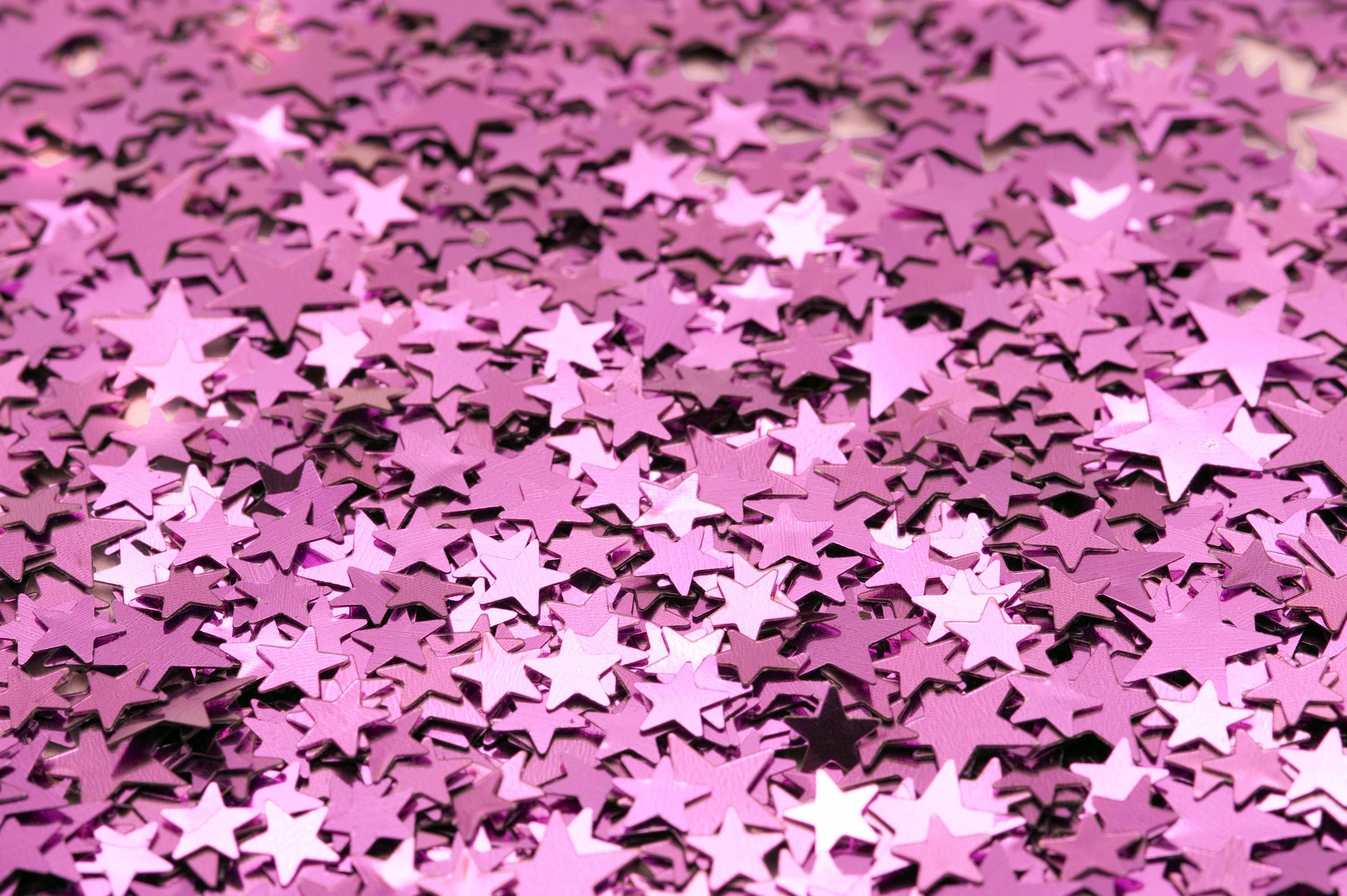 Coriandoli stelle glitter rosa, 3000x1996 2K, Desktop