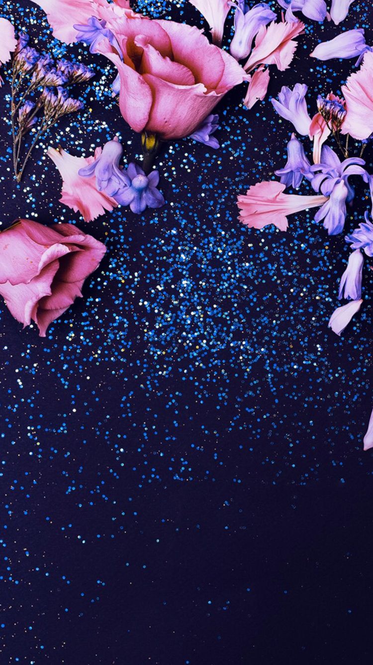 Rose rosa e glitter, 750x1334 Full HD Verticale, iPhone
