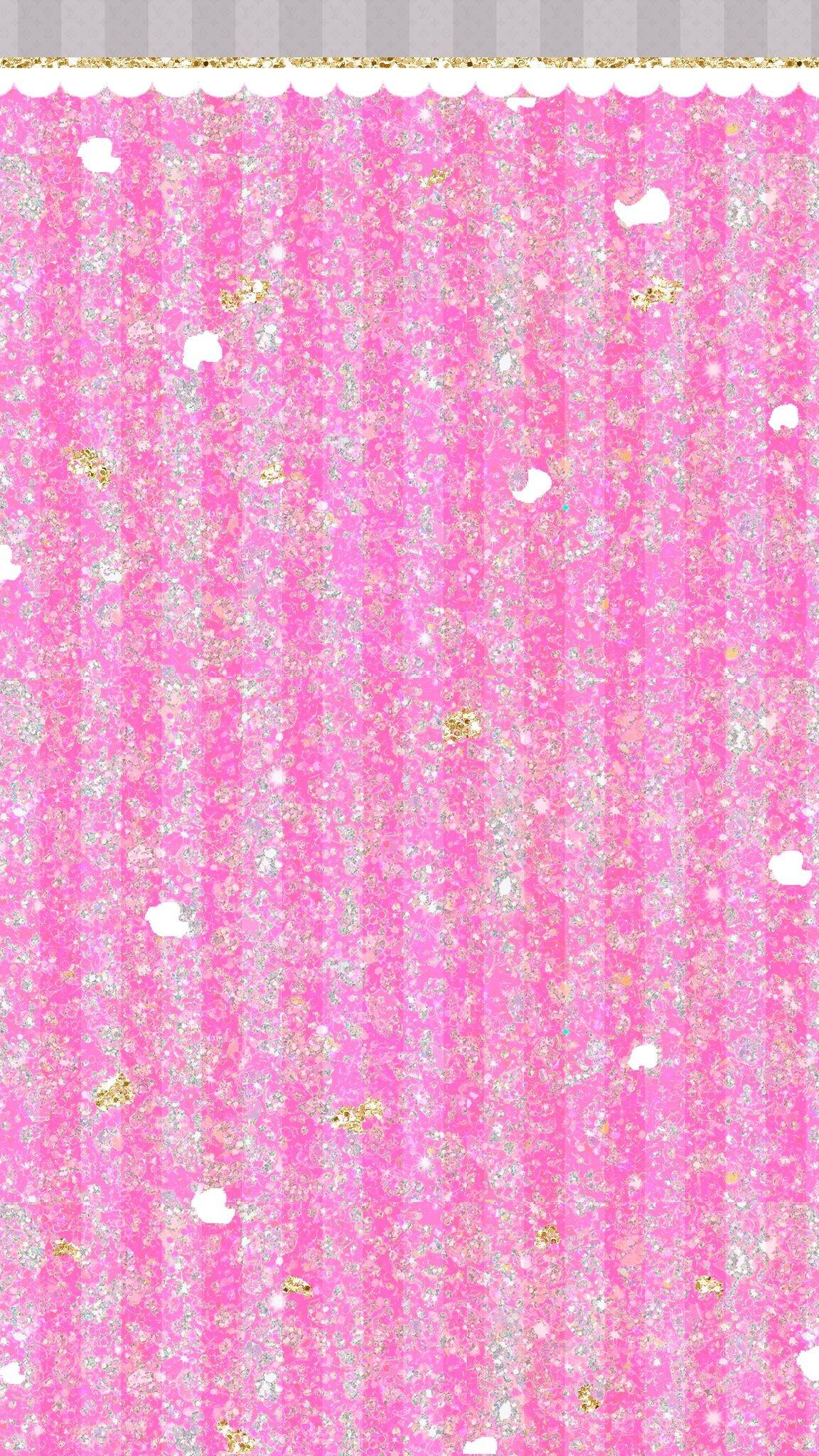 Glitter rosa con cuori, 1152x2048 Full HD Verticale, iPhone