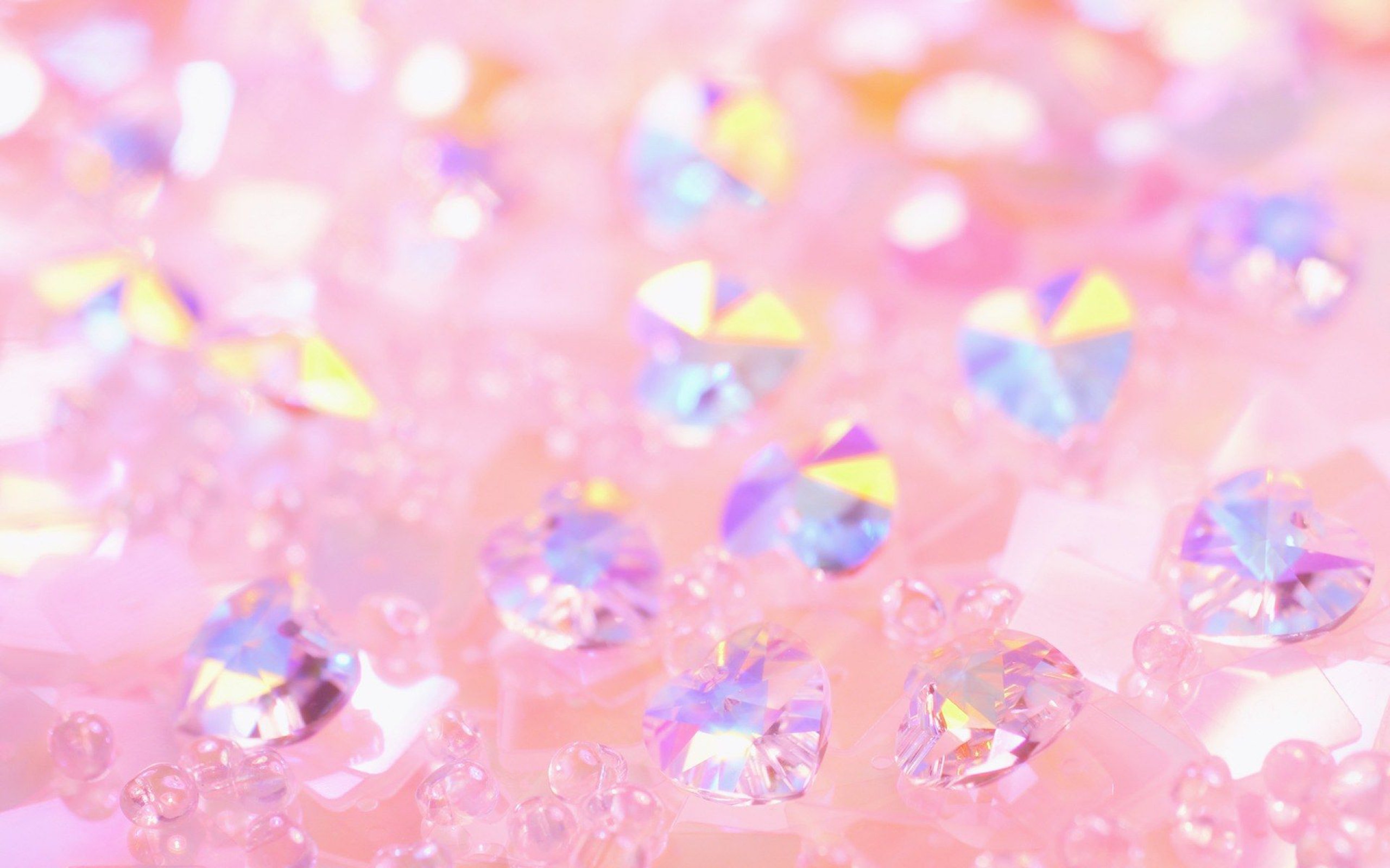 Cuori glitter rosa scintillanti, 2560x1600 2K, Desktop