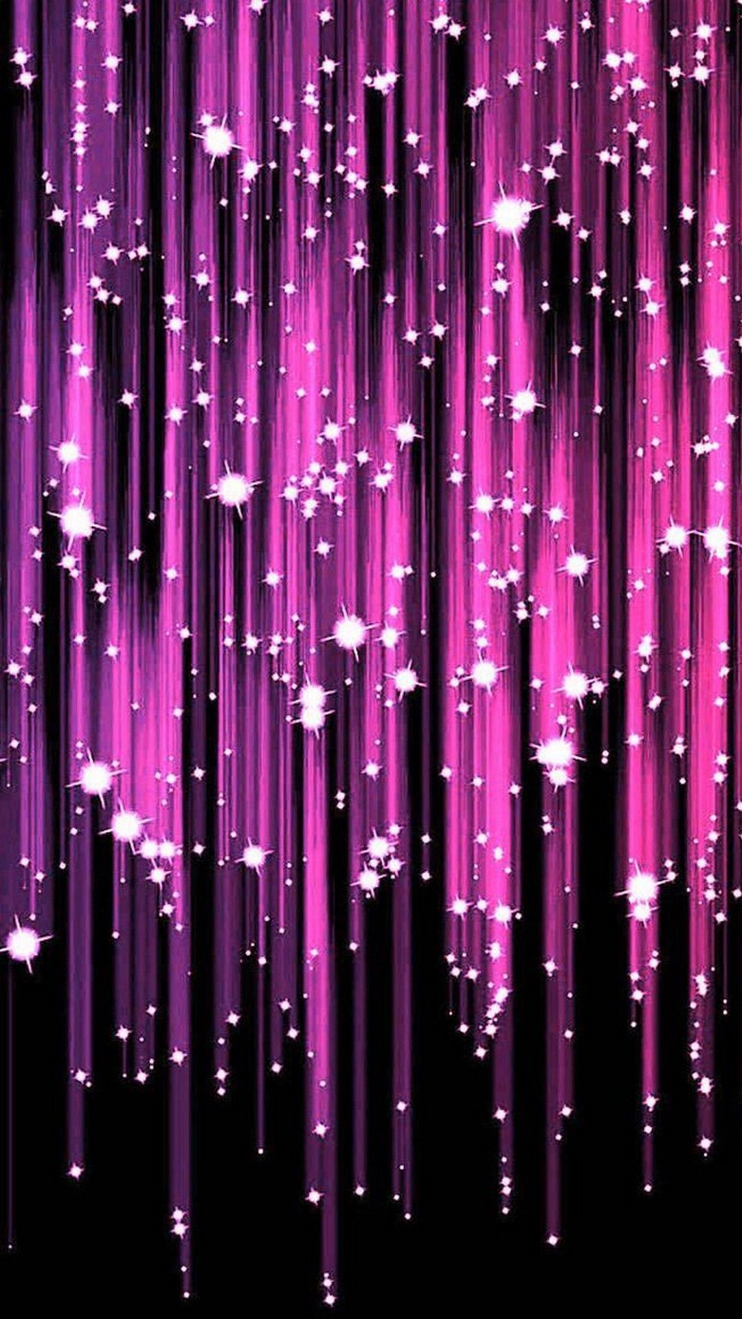 Scie glitter rosa su nero, 1080x1920 Full HD Verticale, Smartphone