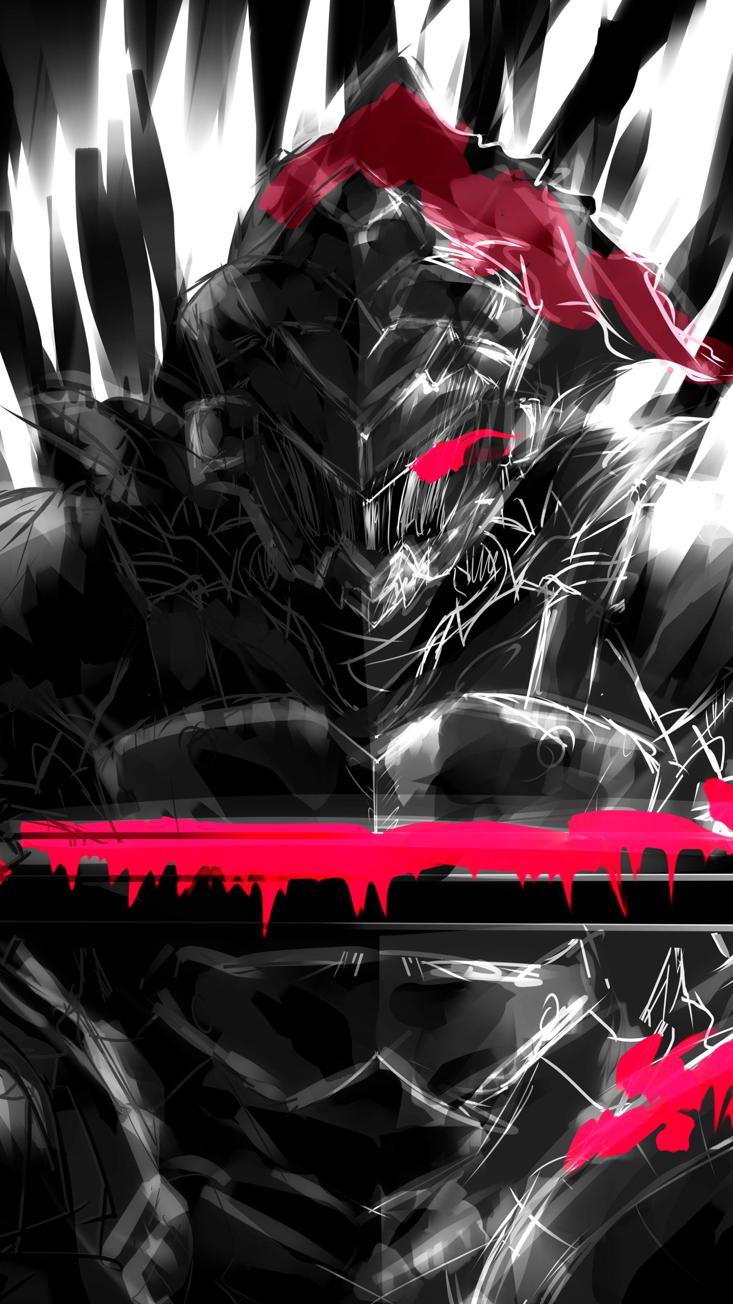 Goblin Slayer armatura nera rossa, 1440x2560 Verticale, Samsung Galaxy