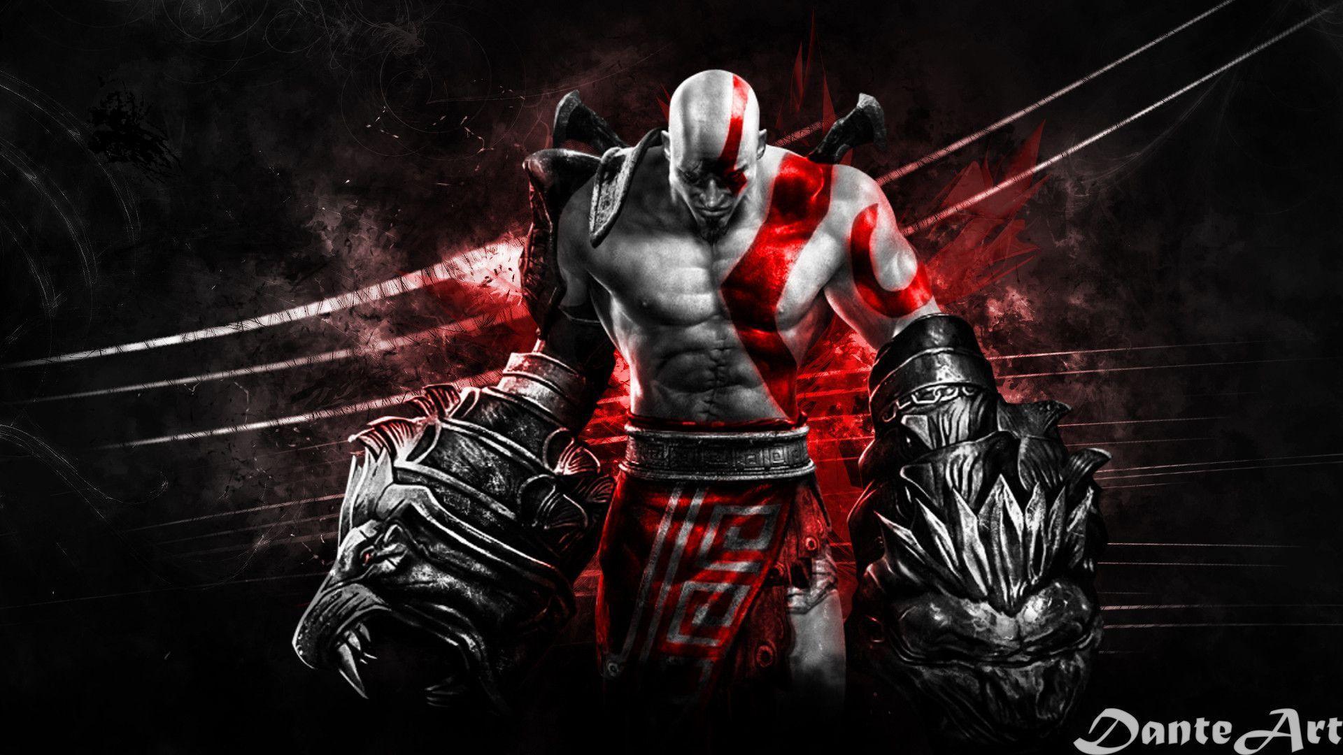 Kratos God of War rosso, 1920x1080 Full HD, Laptop