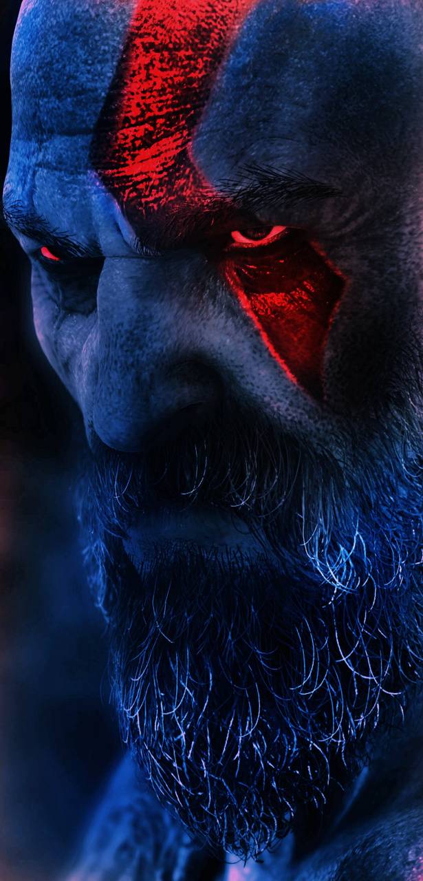 Kratos volto God of War, 615x1280 Full HD Verticale, iPhone