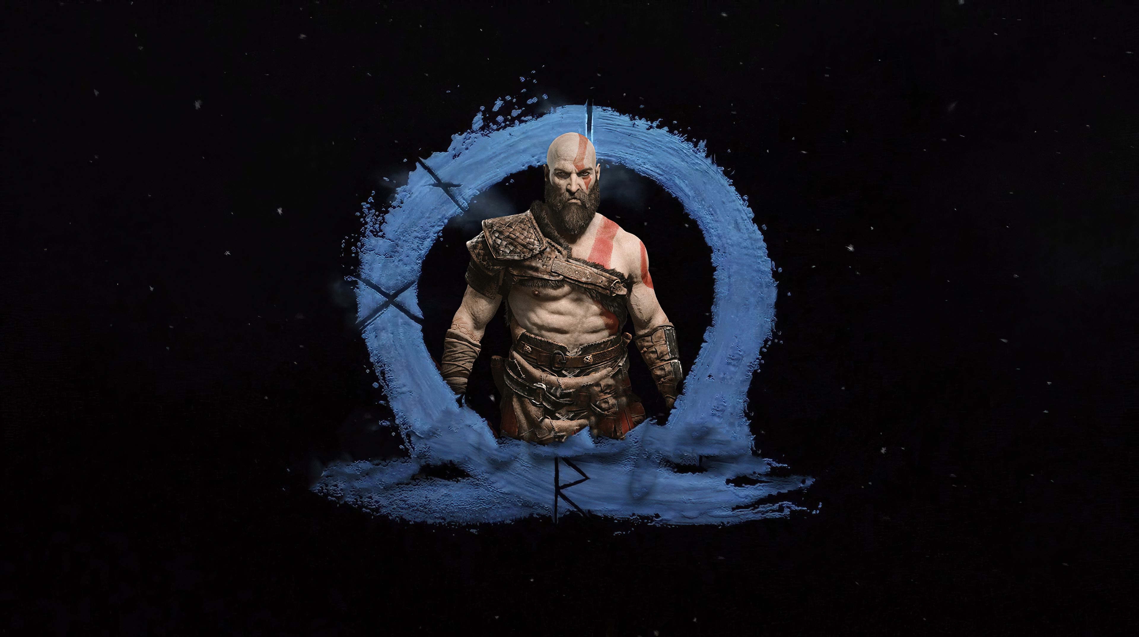 Kratos simbolo Omega blu, 3840x2146 4K Ultra HD, Smart TV 4K