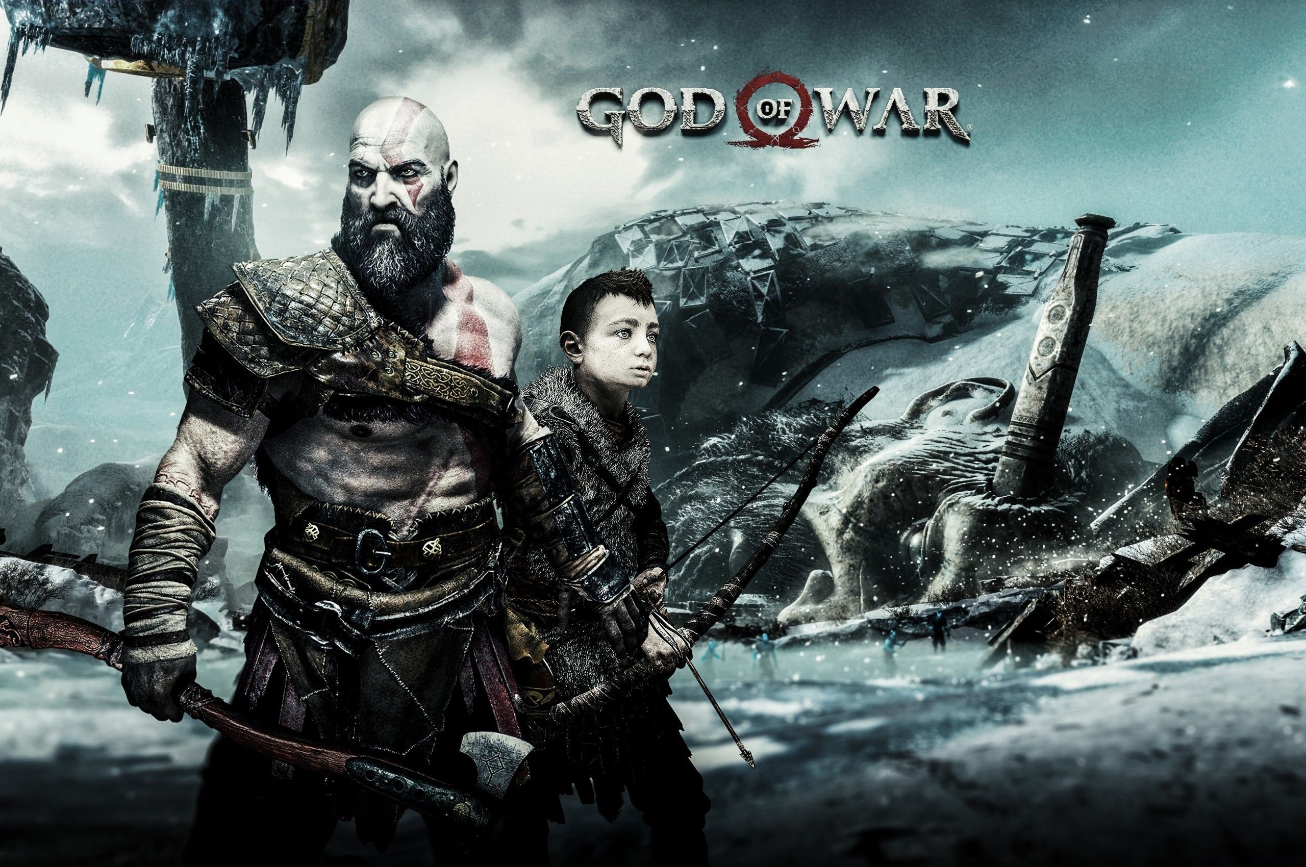 Kratos e Atreus, God of War, 2560x1700 WQXGA, Monitor Gaming