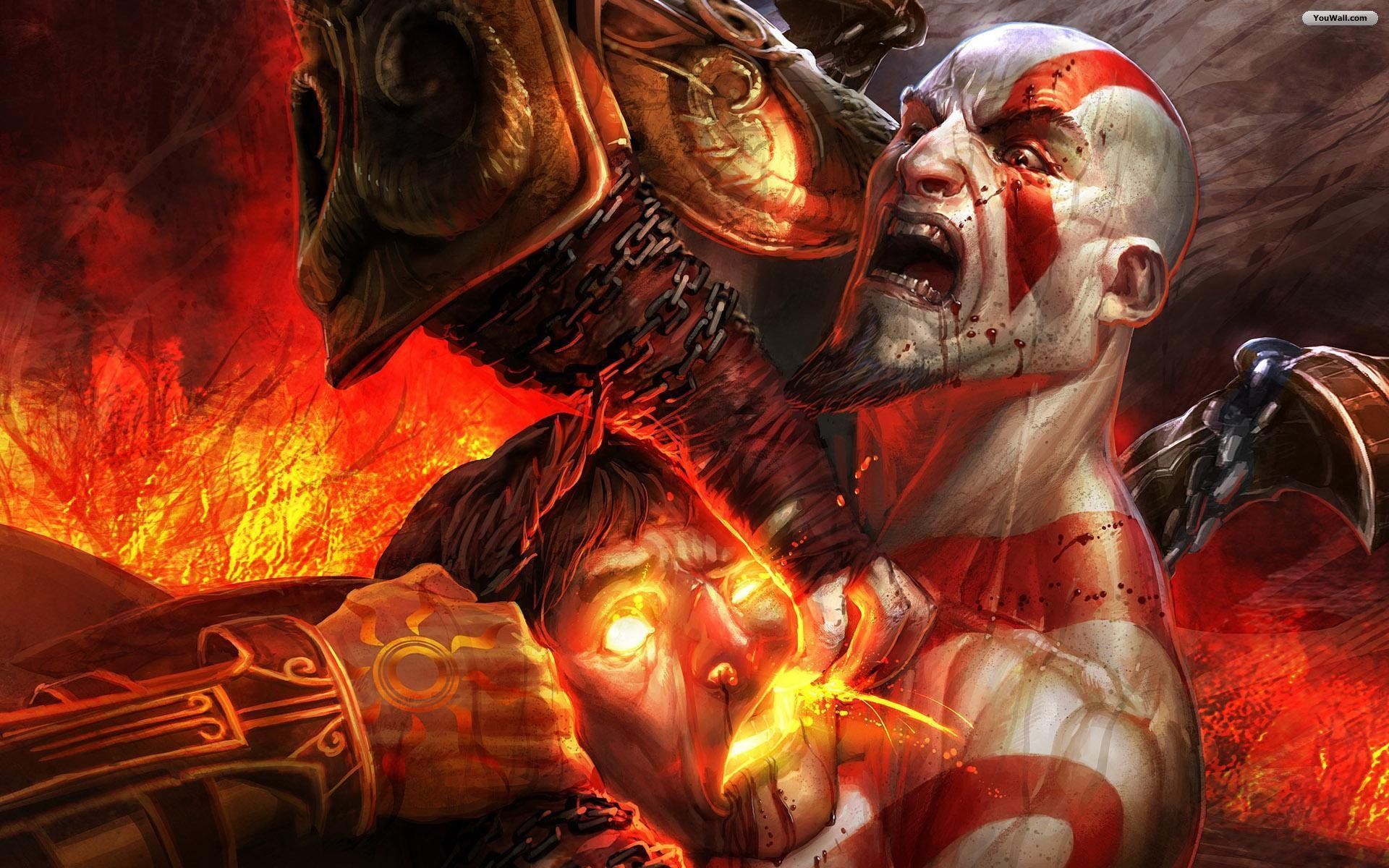 Kratos combatte guerrieri God of War, 1600x1200 900p, Desktop