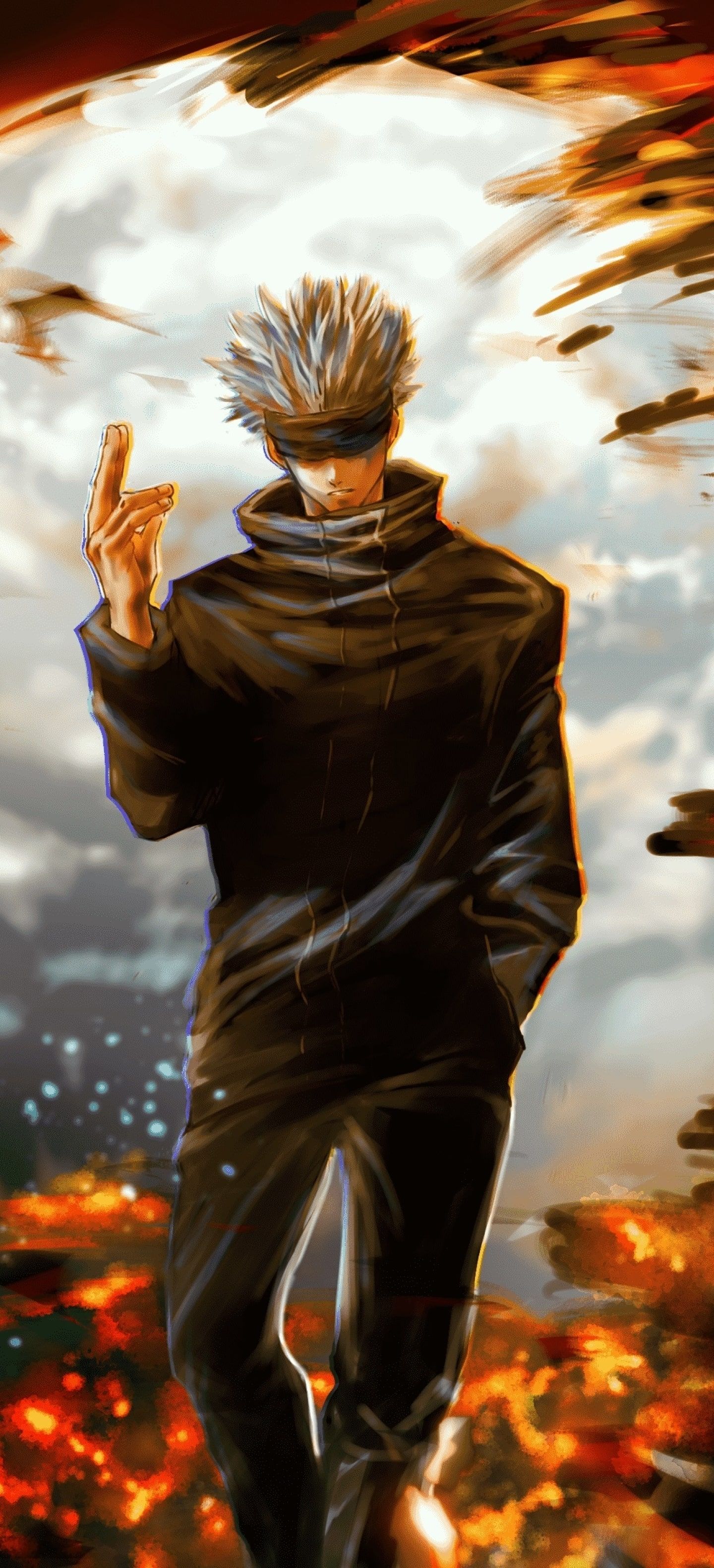 Gojo Satoru, Jujutsu Kaisen, stregoni, 1440x3160 Verticale, Telefono