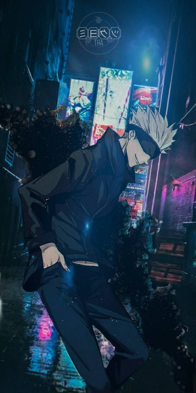 Gojo Satoru anime notturno, 640x1280 Verticale, Telefono
