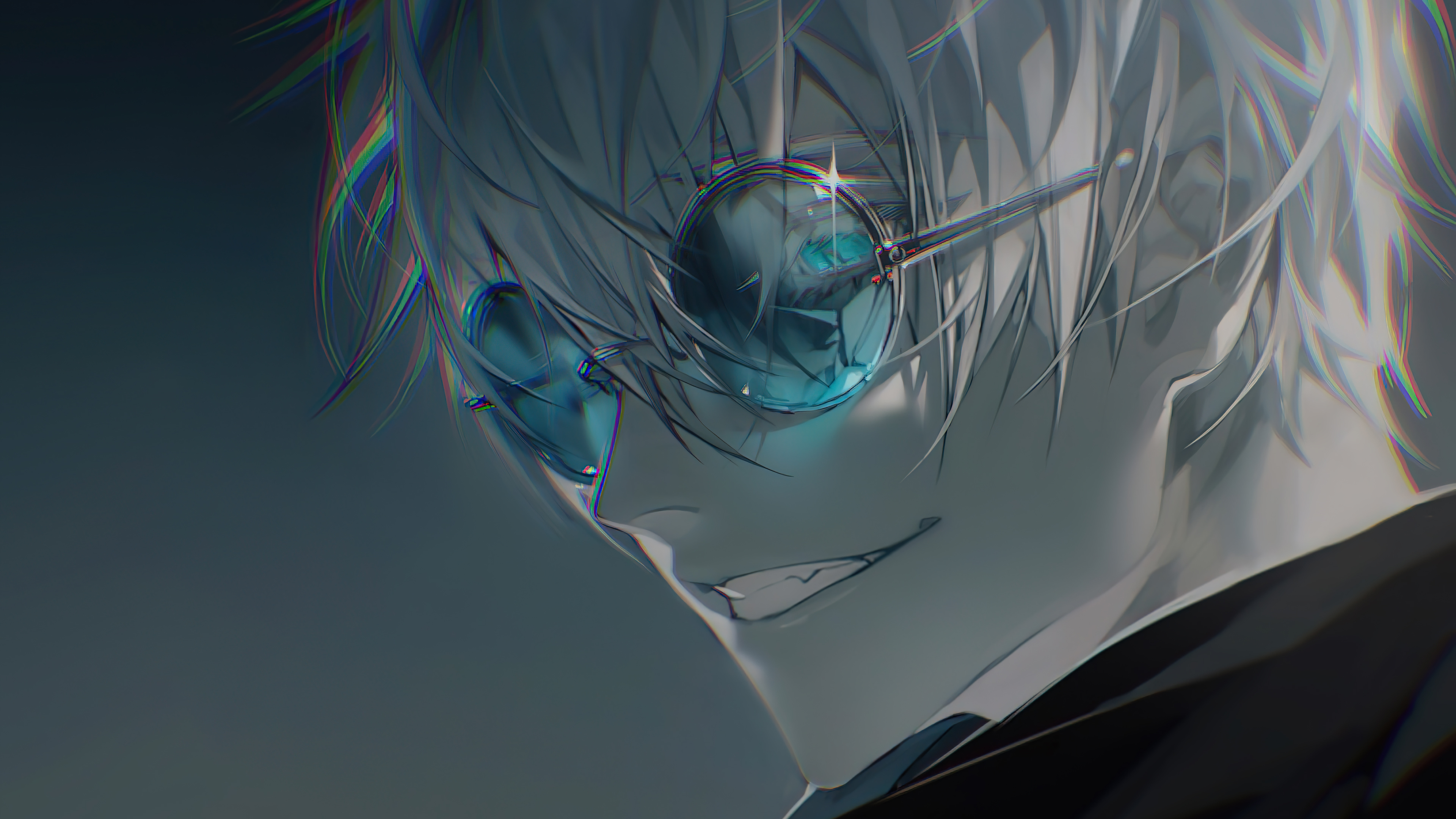 Satoru Gojo occhi blu, 3840x2160 UHD, PC 4K