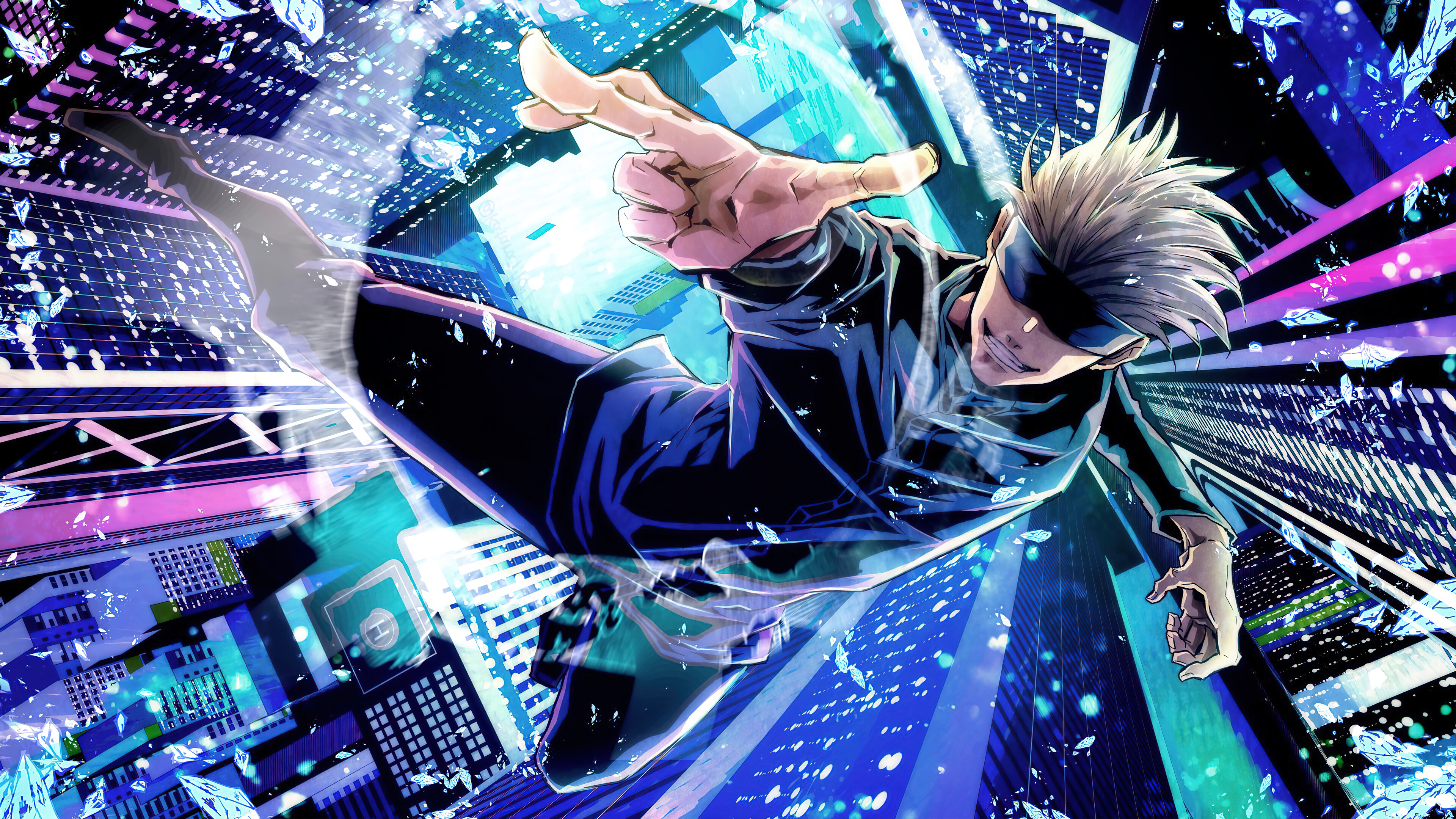 Satoru Gojo Jujutsu Kaisen, 3840x2160 4K Ultra HD, Monitor 4K