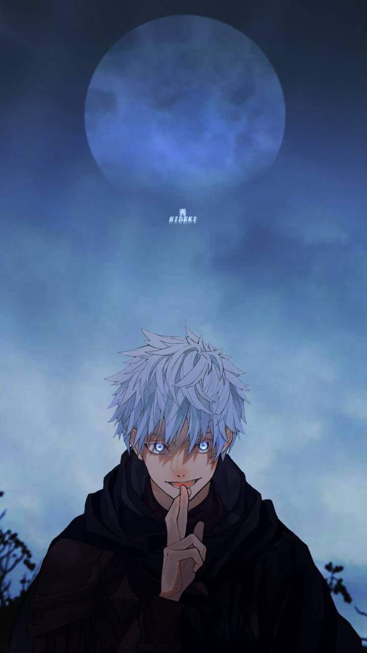 Gojo Satoru, luna blu, 720x1280 Full HD Verticale, iPhone