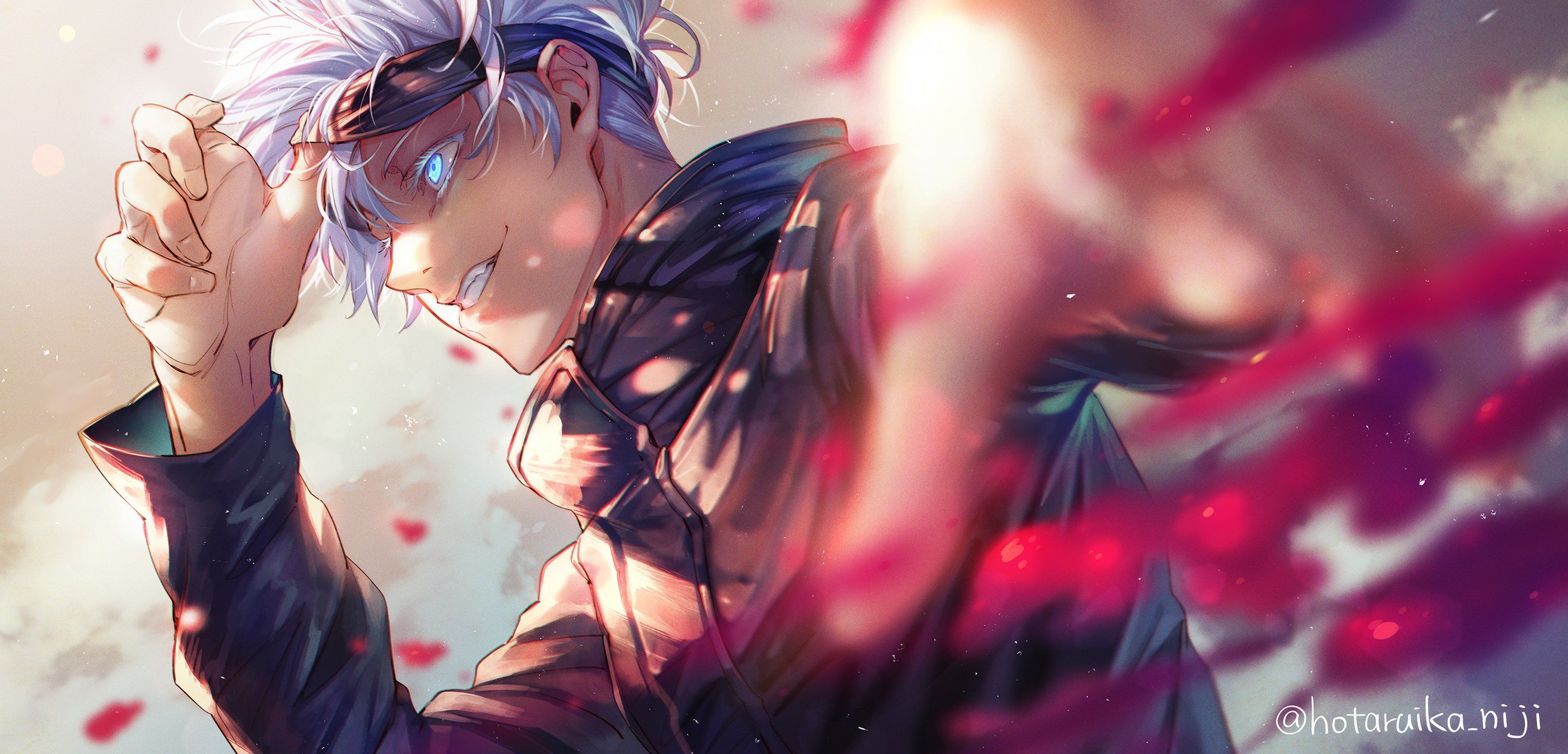 Gojo Satoru anime, 3000x1443 1440p, Desktop