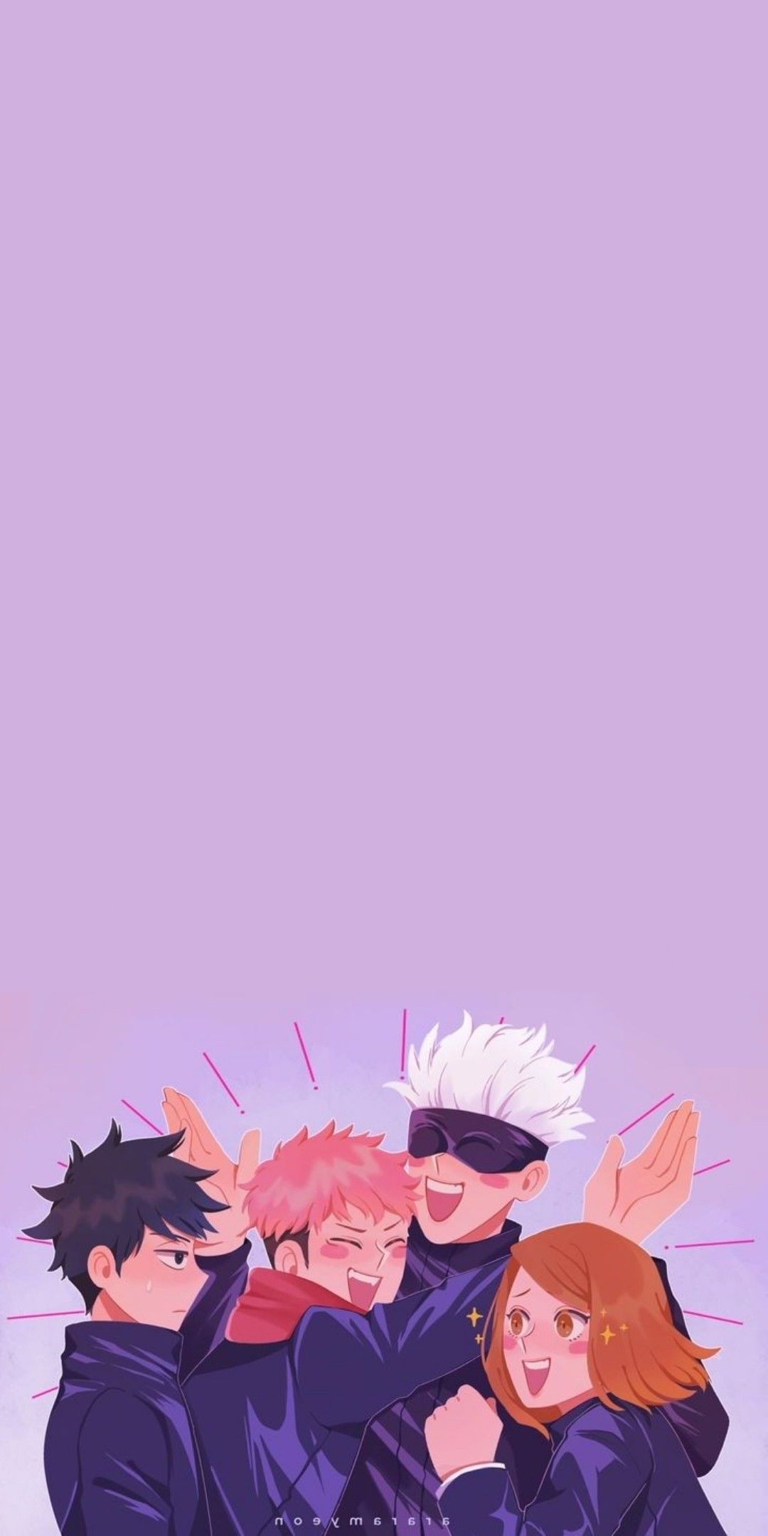 Jujutsu Kaisen personaggi viola, 1080x2160 Verticale, Telefono