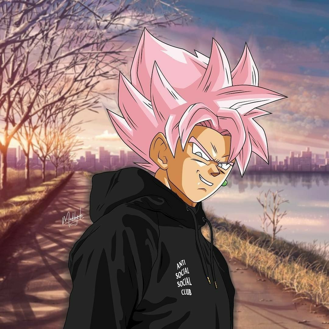 Goku Black capelli rosa felpa, 1080x1080 HD, iMac