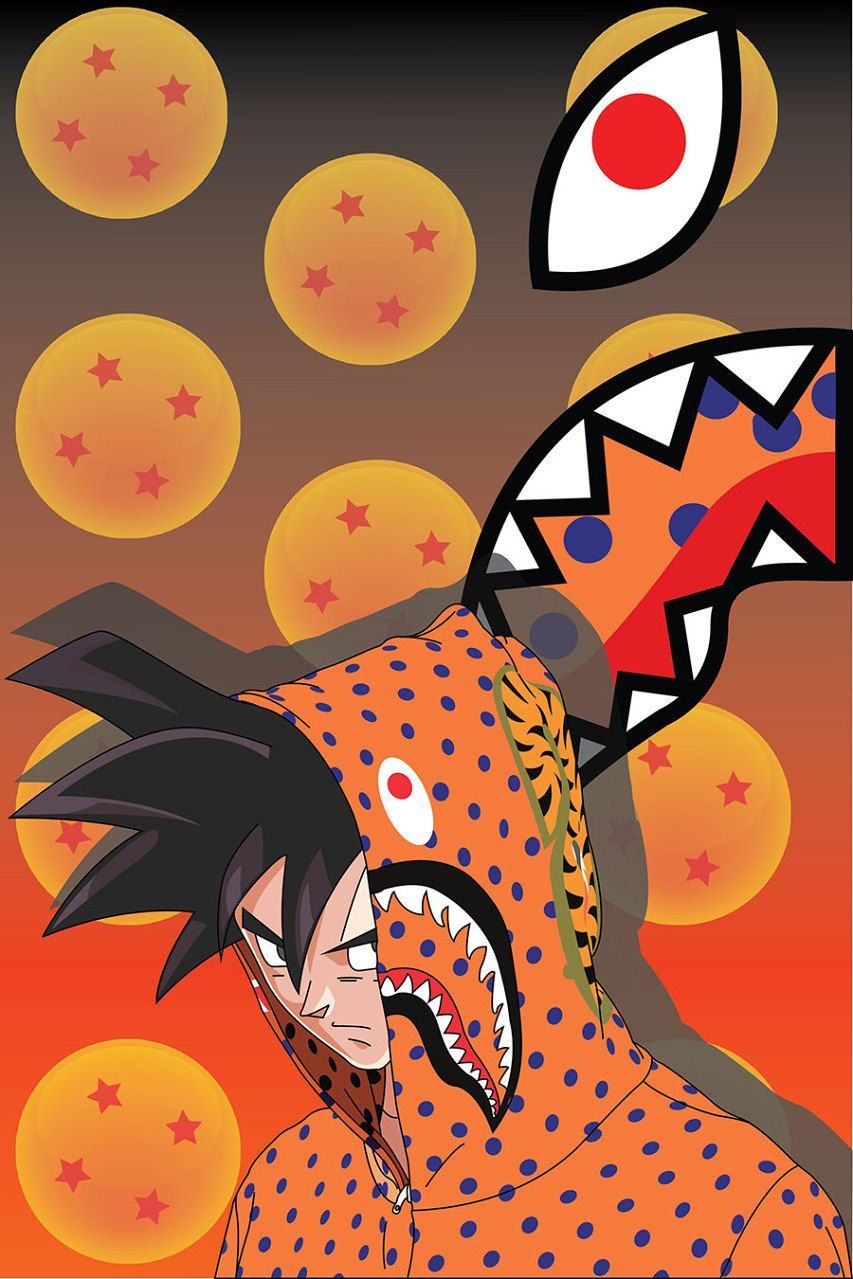 Goku Black con cappuccio BAPE, A Bathing Ape, 853x1279 Verticale, Telefono