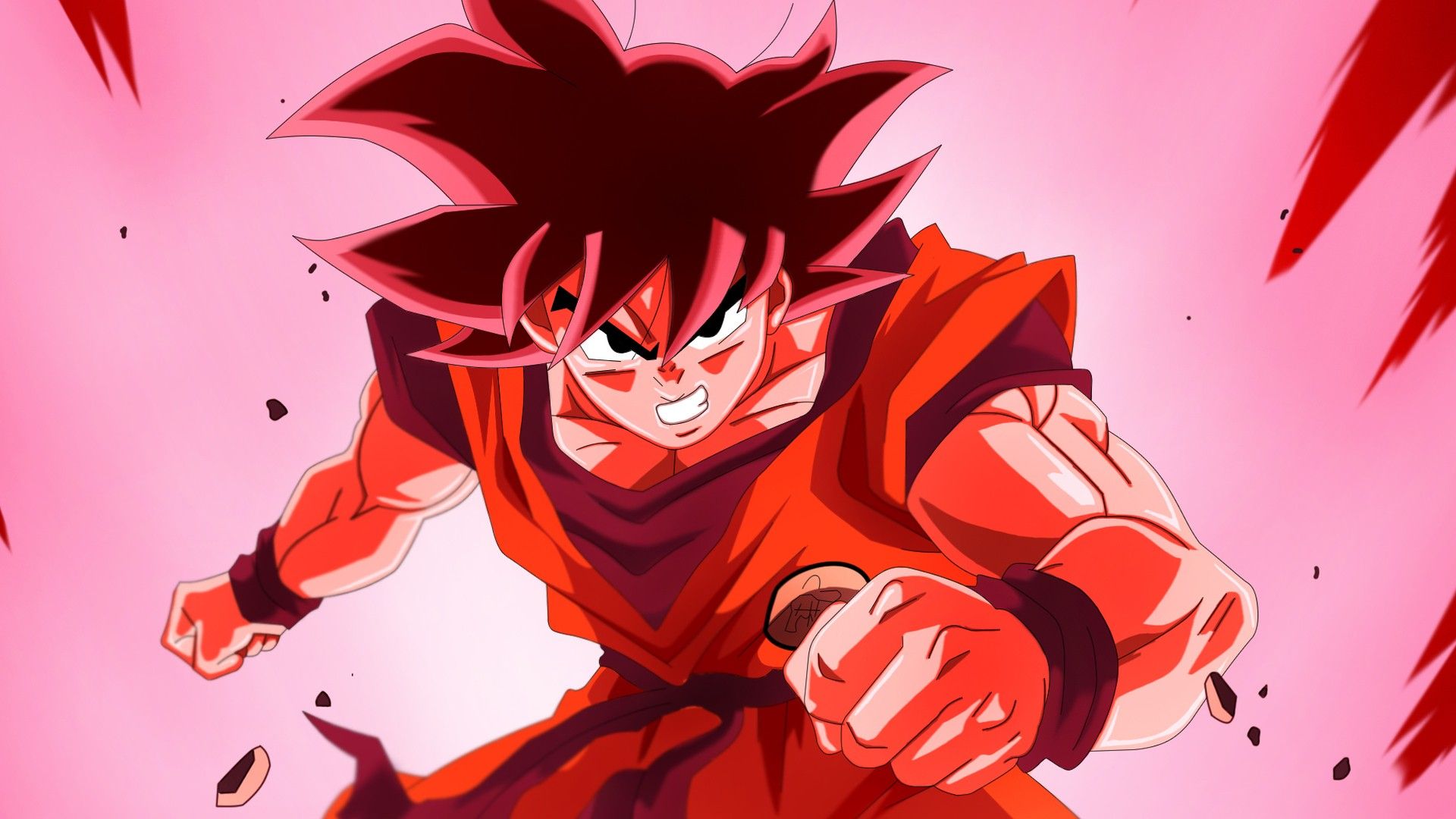 Goku Kaioken sfondo rosa, 1920x1080 Full HD 1080p, Desktop