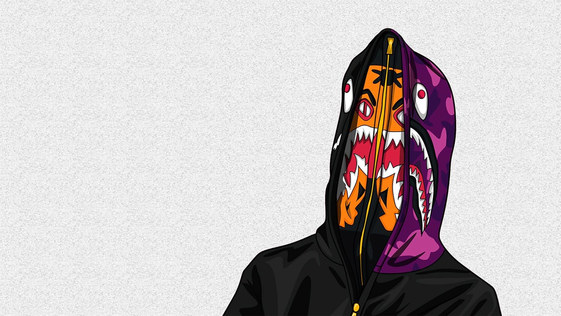 Squalo BAPE logo nero, 1080x1920 Verticale, Mobile