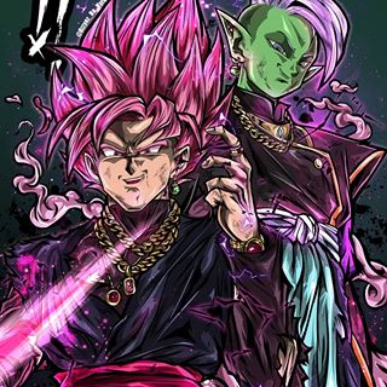 Goku Black Supreme e Zamasu, New York, 1280x1280 720p, PC