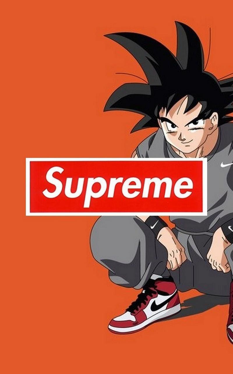 Goku Black Supreme logo arancione, streetwear, 800x1280 Verticale, Mobile