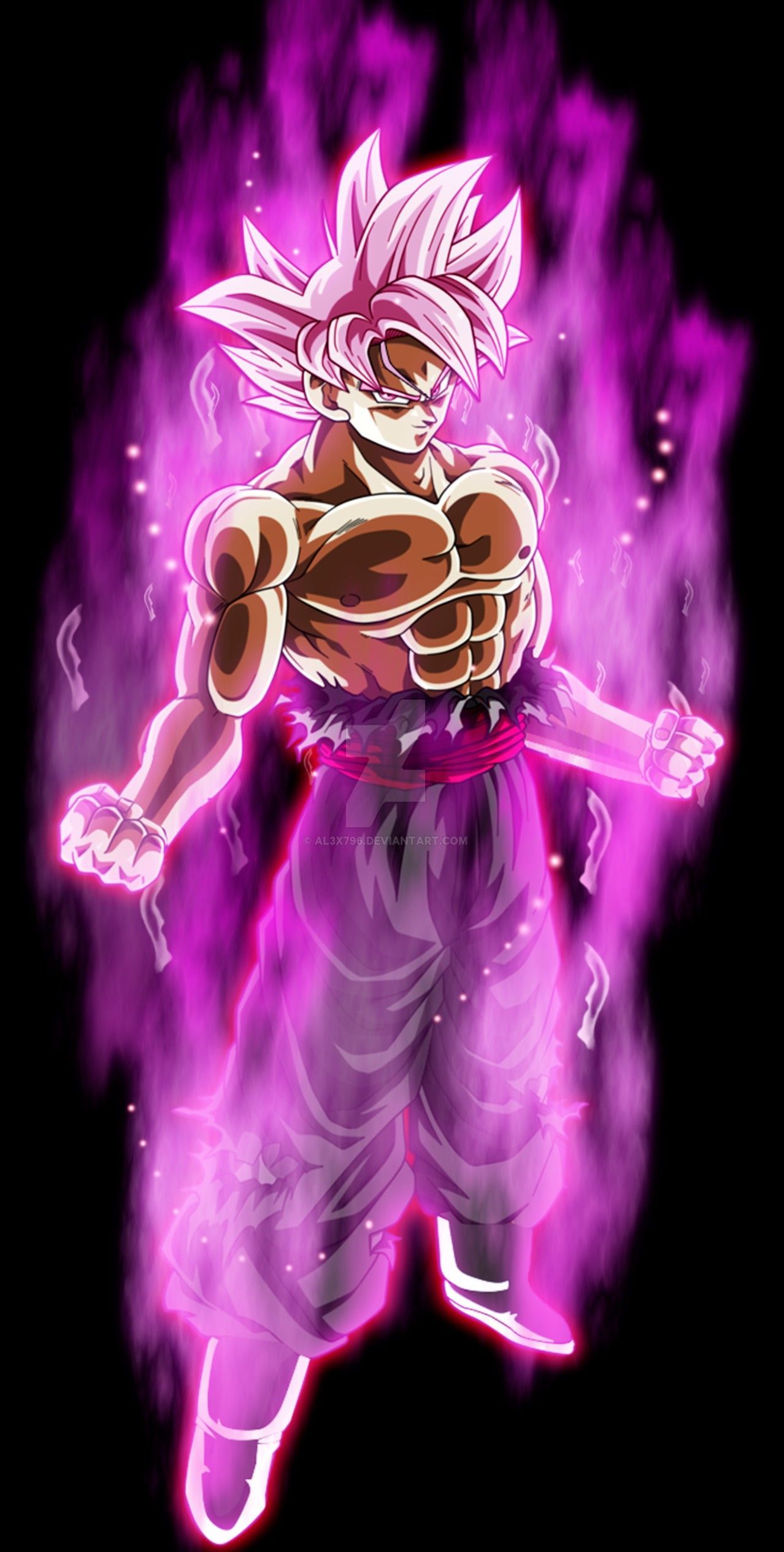 Goku Black Ultra Istinto Rose, Saiyan, 1278x2529 Full HD Verticale, iPhone