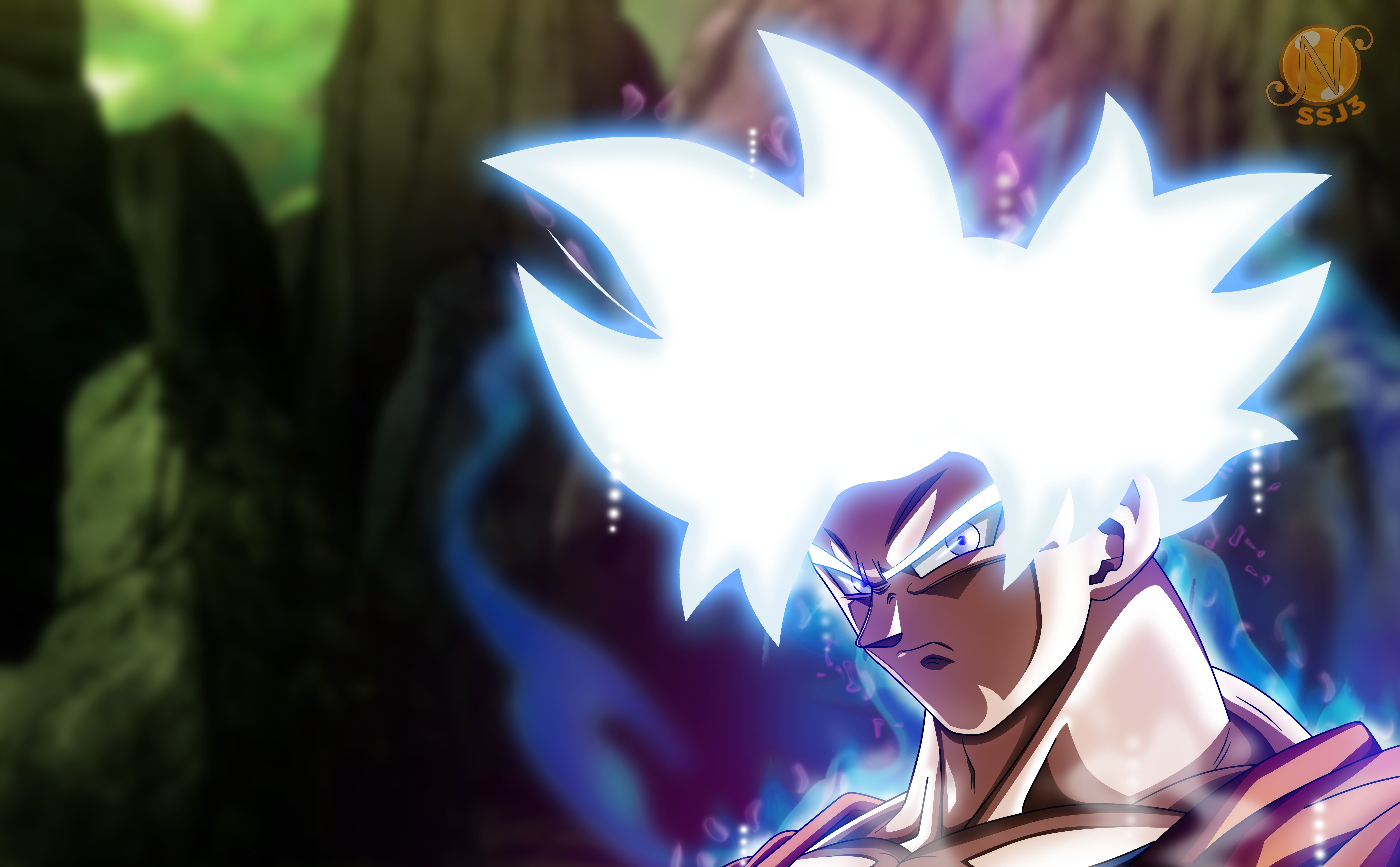 Goku Ultra Istinto capelli argento, 8727x5405 UHD, Monitor 4K