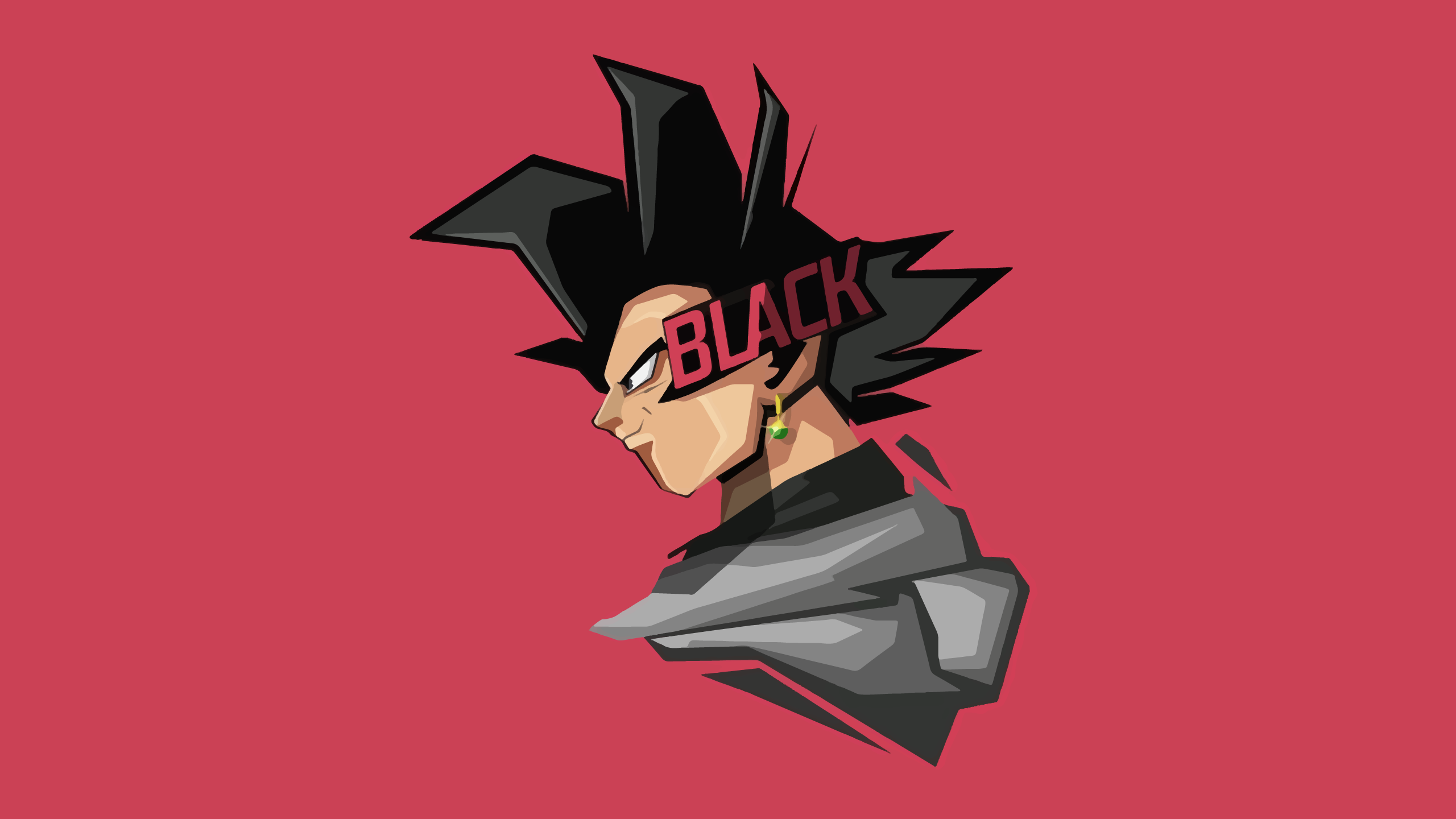 Goku Black minimalista sfondo rosso, 2560x1440 1440p, Desktop