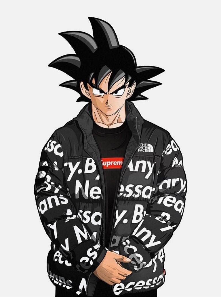 Goku stile Supreme streetwear, 1080x1351 Full HD Verticale, iPhone