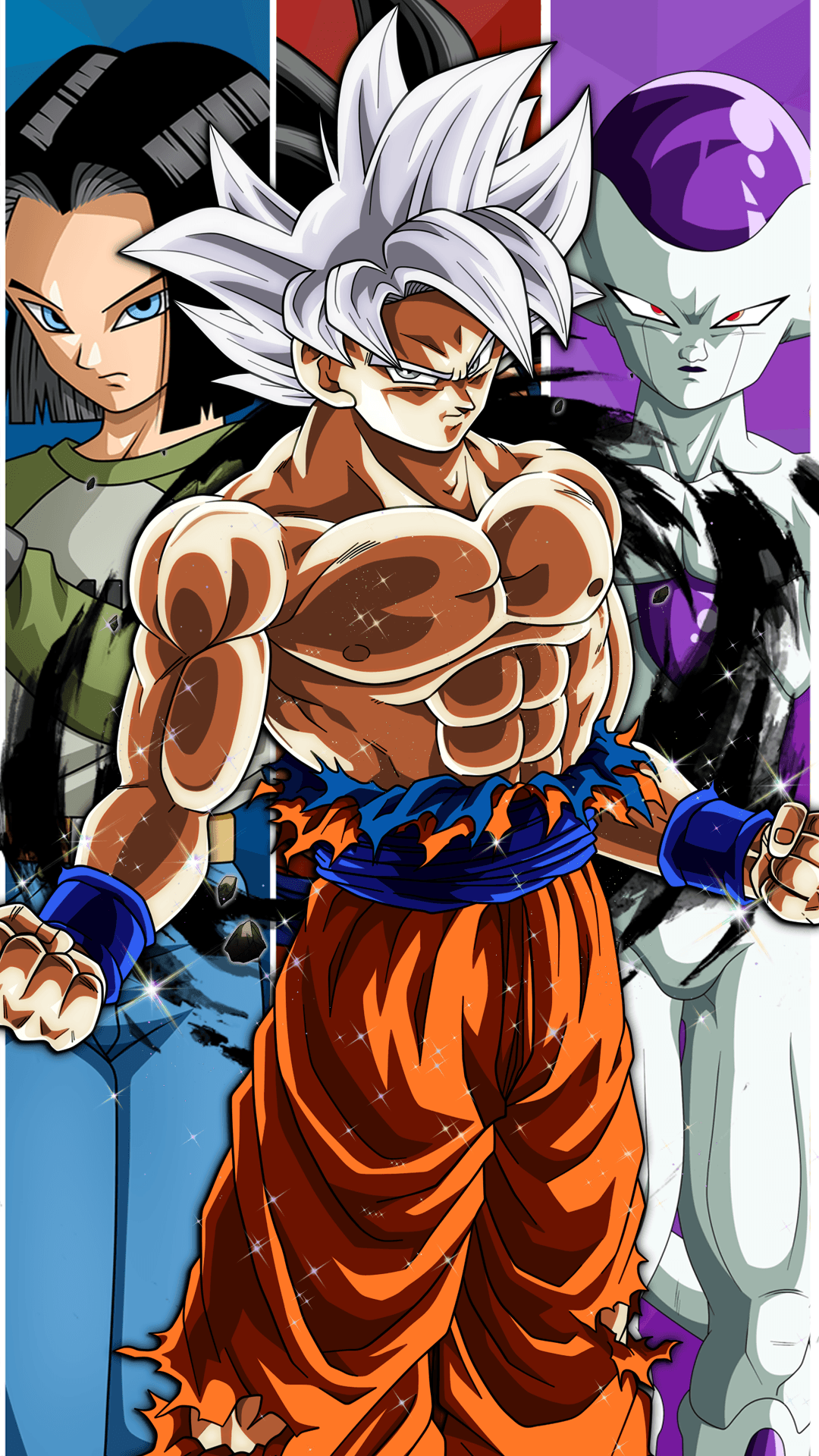 Goku Ultra Instinct, Freezer, Android 17, 1080x1920 Full HD Verticale, Smartphone