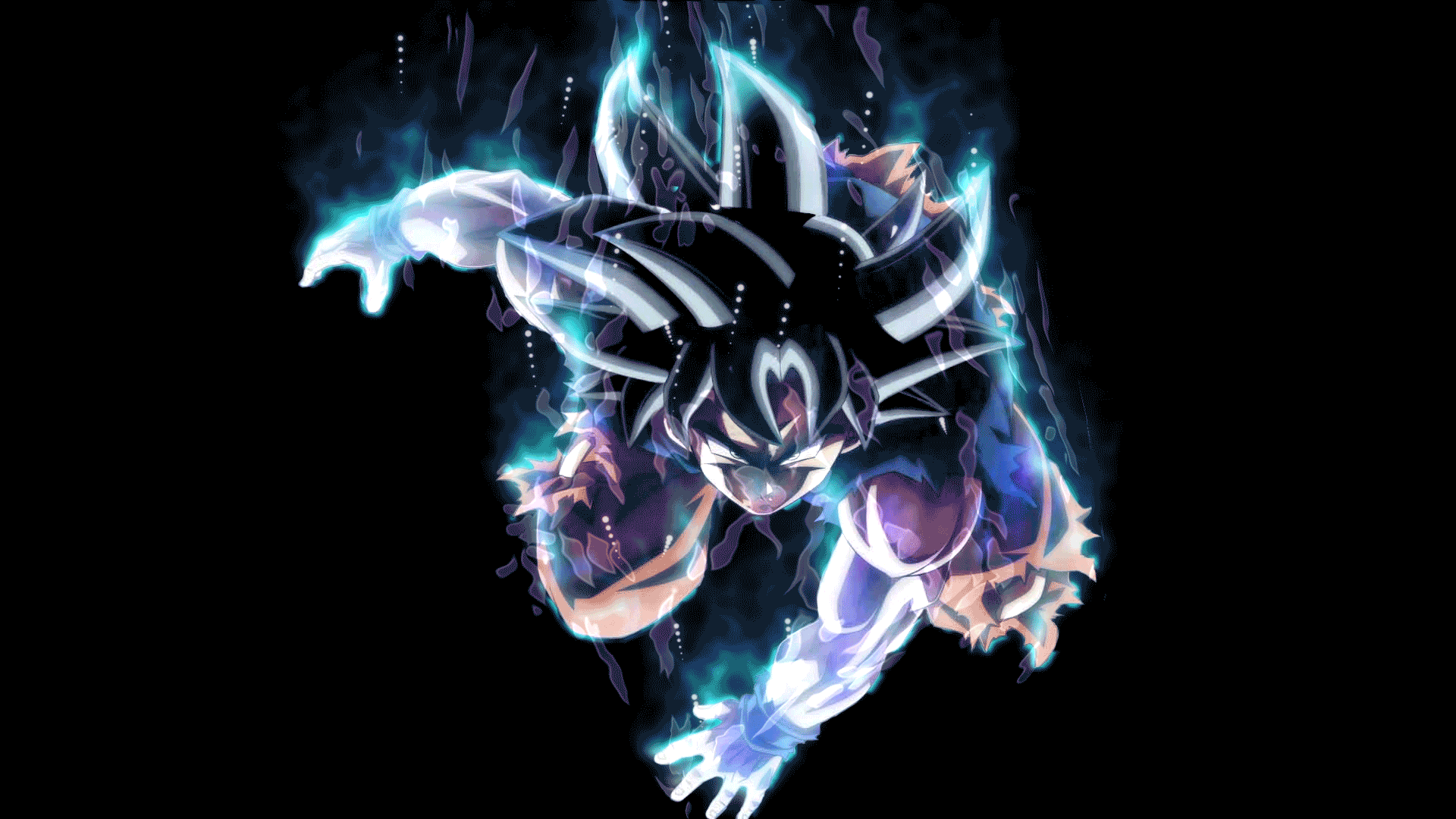 Goku Ultra Instinct aura blu, 1920x1080 1080p, Desktop