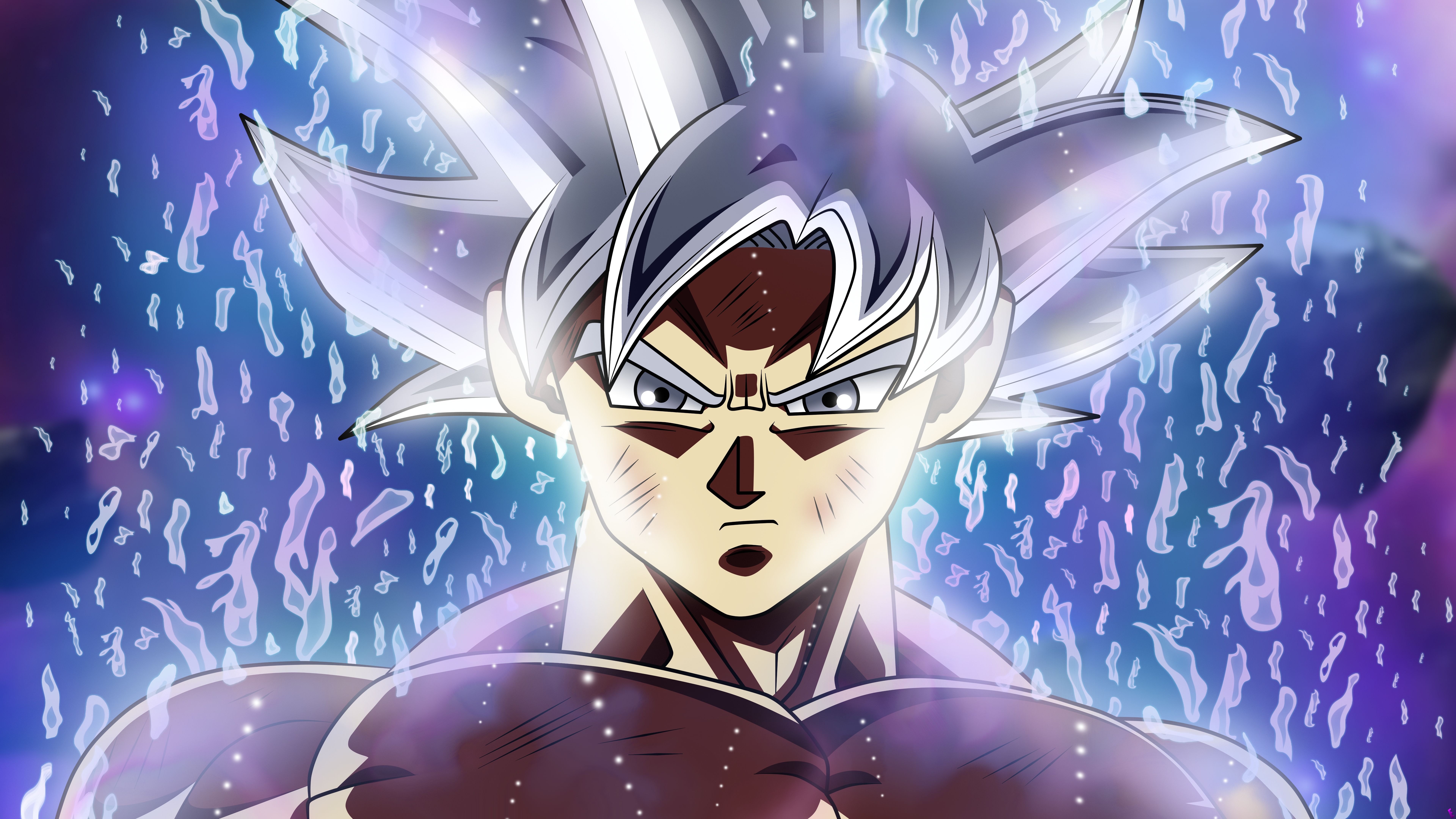 Goku Ultra Instinct Dragon Ball, anime di Akira Toriyama, 7680x4320 4K Ultra HD, Monitor 4K