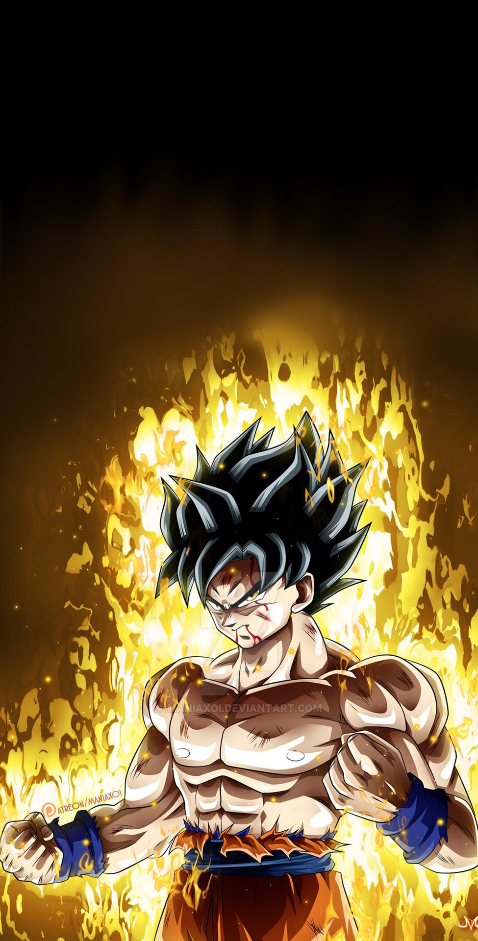 Goku Ultra Istinto aura dorata, 975x1920 Verticale, Mobile