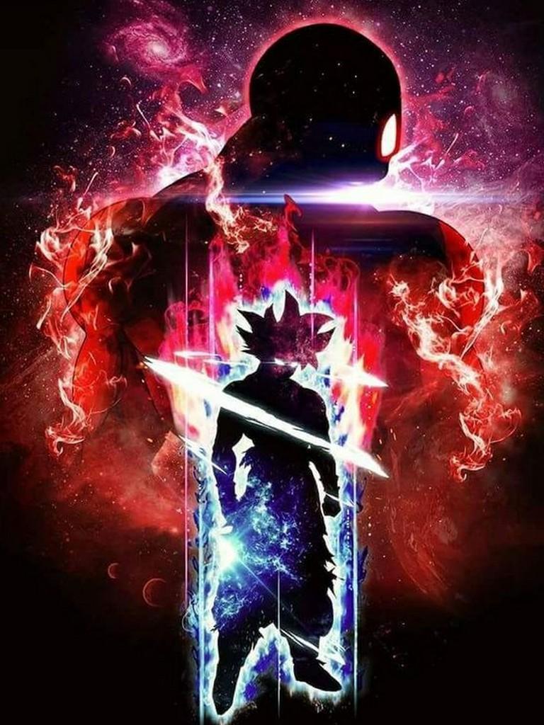 Goku Ultra Instinct vs Jiren, Dragon Ball Super, 768x1024 Full HD Verticale, iPhone