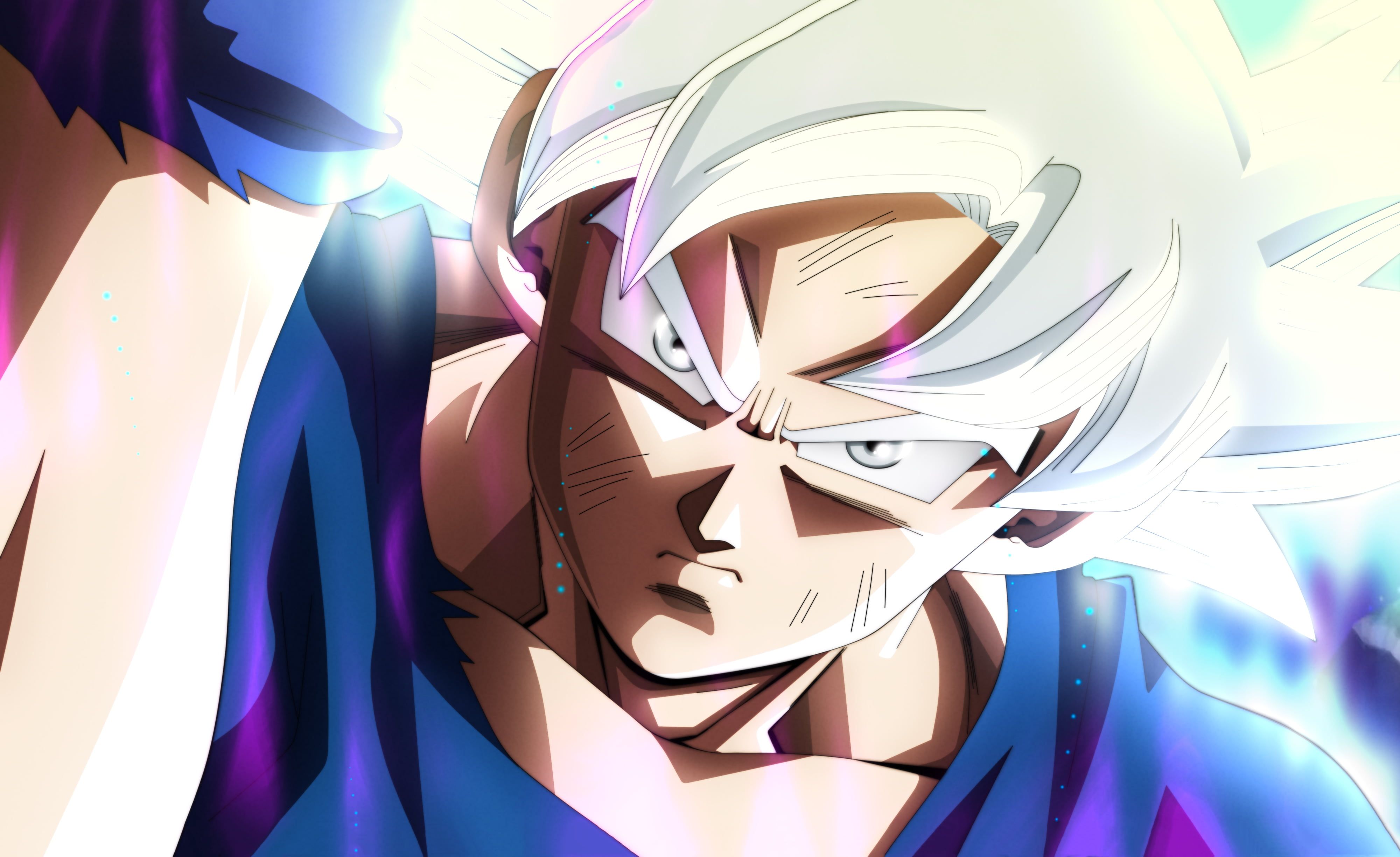 Goku Ultra Instinct capelli argento, 4000x2449 Ultra HD, Monitor 4K