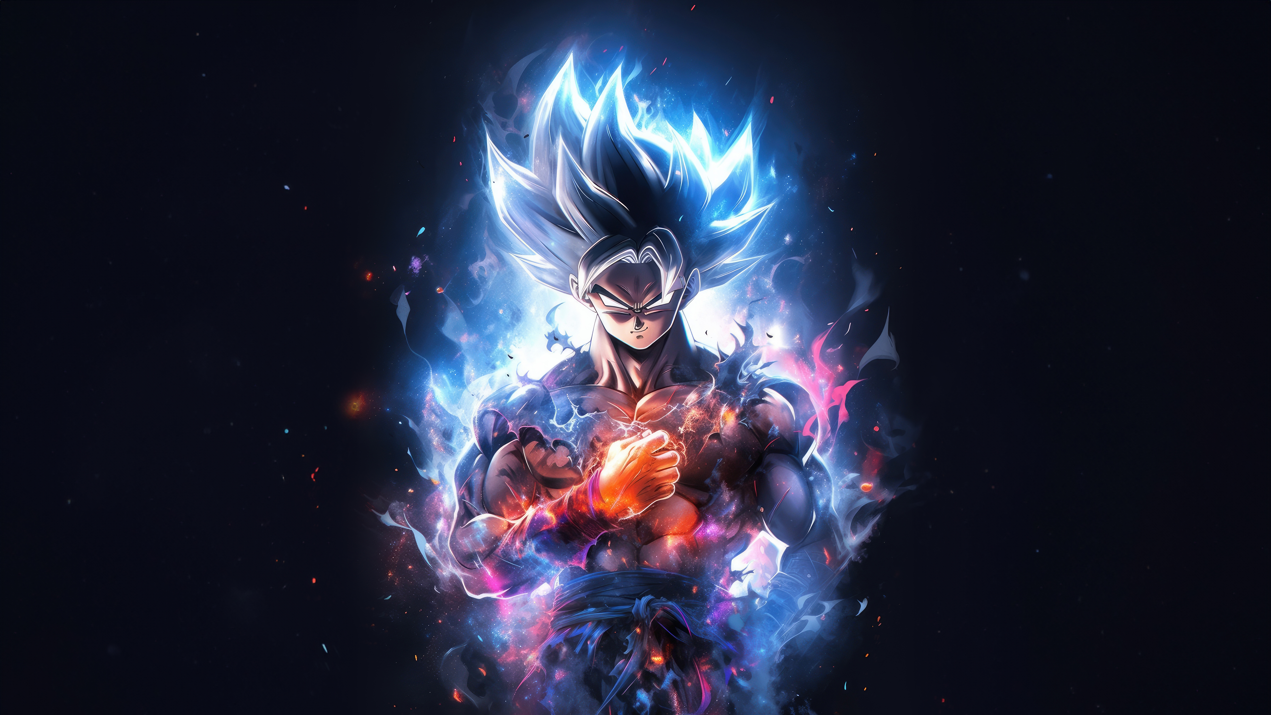 Goku Ultra Istinto energia blu, Dragon Ball Super, 5120x2880 Ultra HD, 4K TV