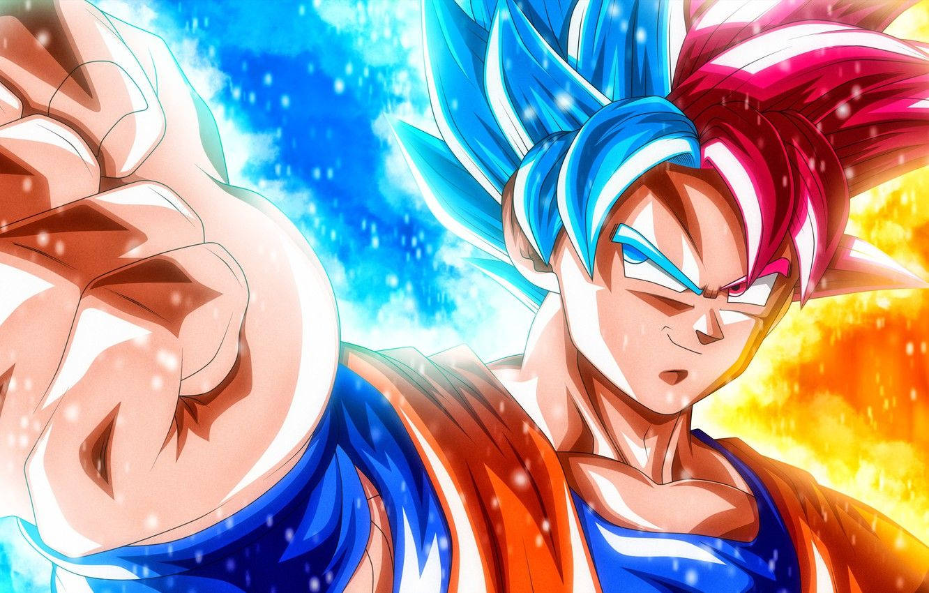 Goku Super Saiyan Blu e Rosso, 1332x850 720p, MacBook Air