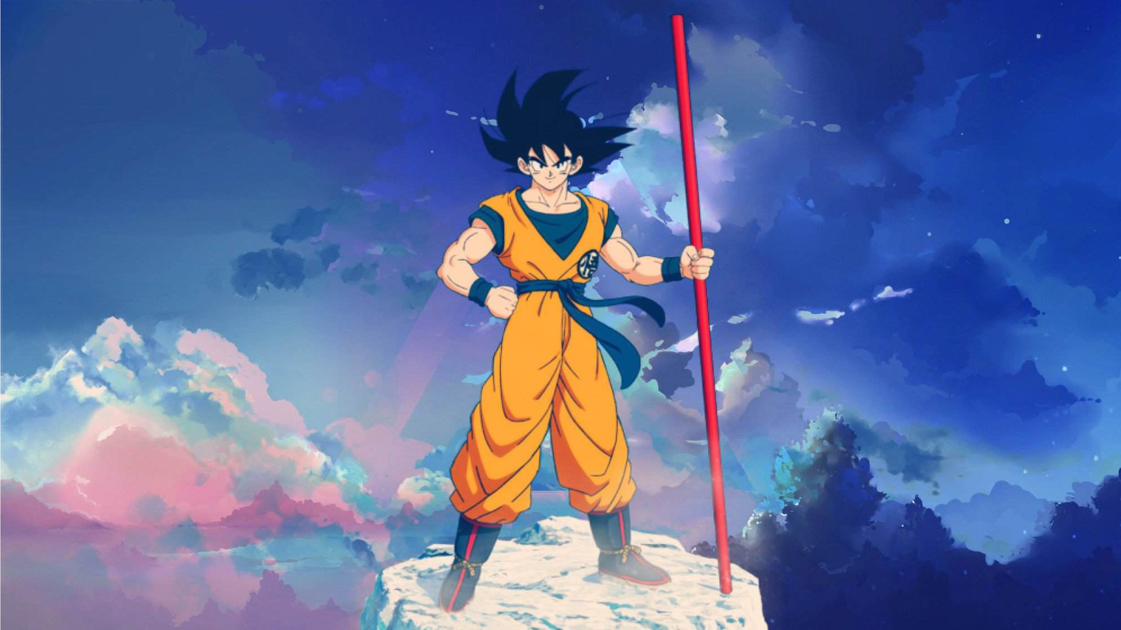 Goku su montagna nuvolosa, 3840x2160 4K Ultra HD, Monitor 4K