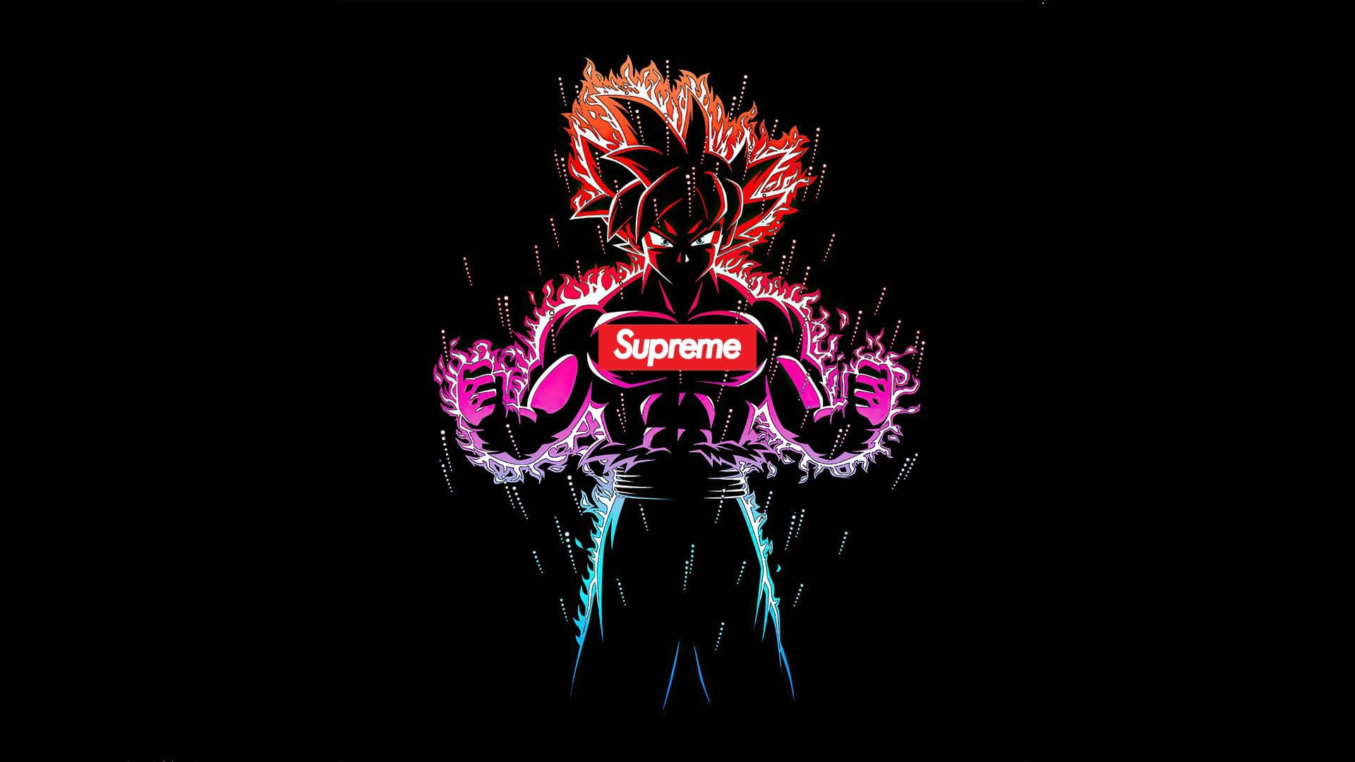 Goku Super Saiyan logo Supreme, New York, 1920x1080 Full HD, PC